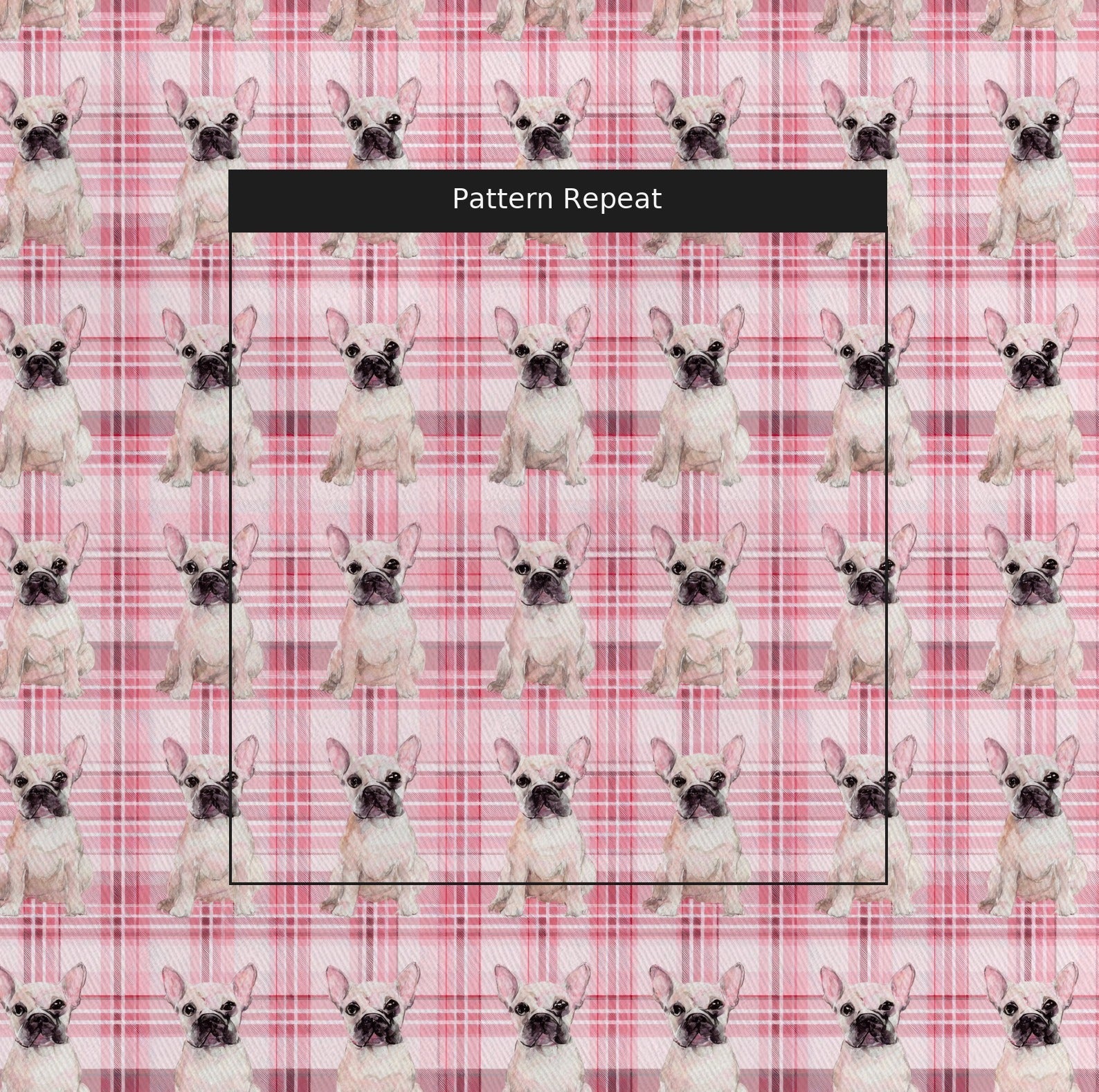 Pinky Plaid Frenchies - Fabric - Linen Rowe