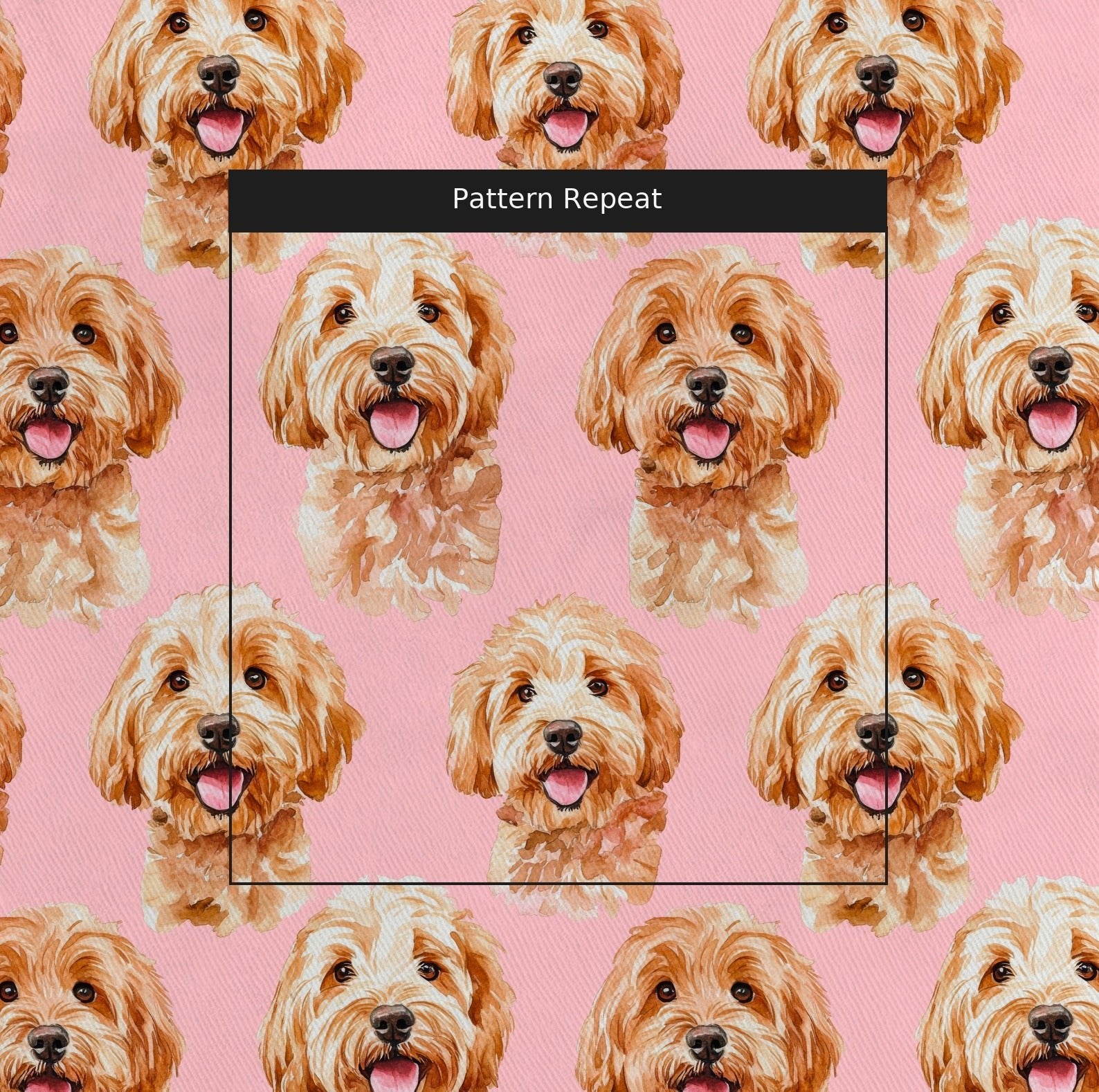 Pinky Promise Goldendoodle - Fabric - Linen Rowe