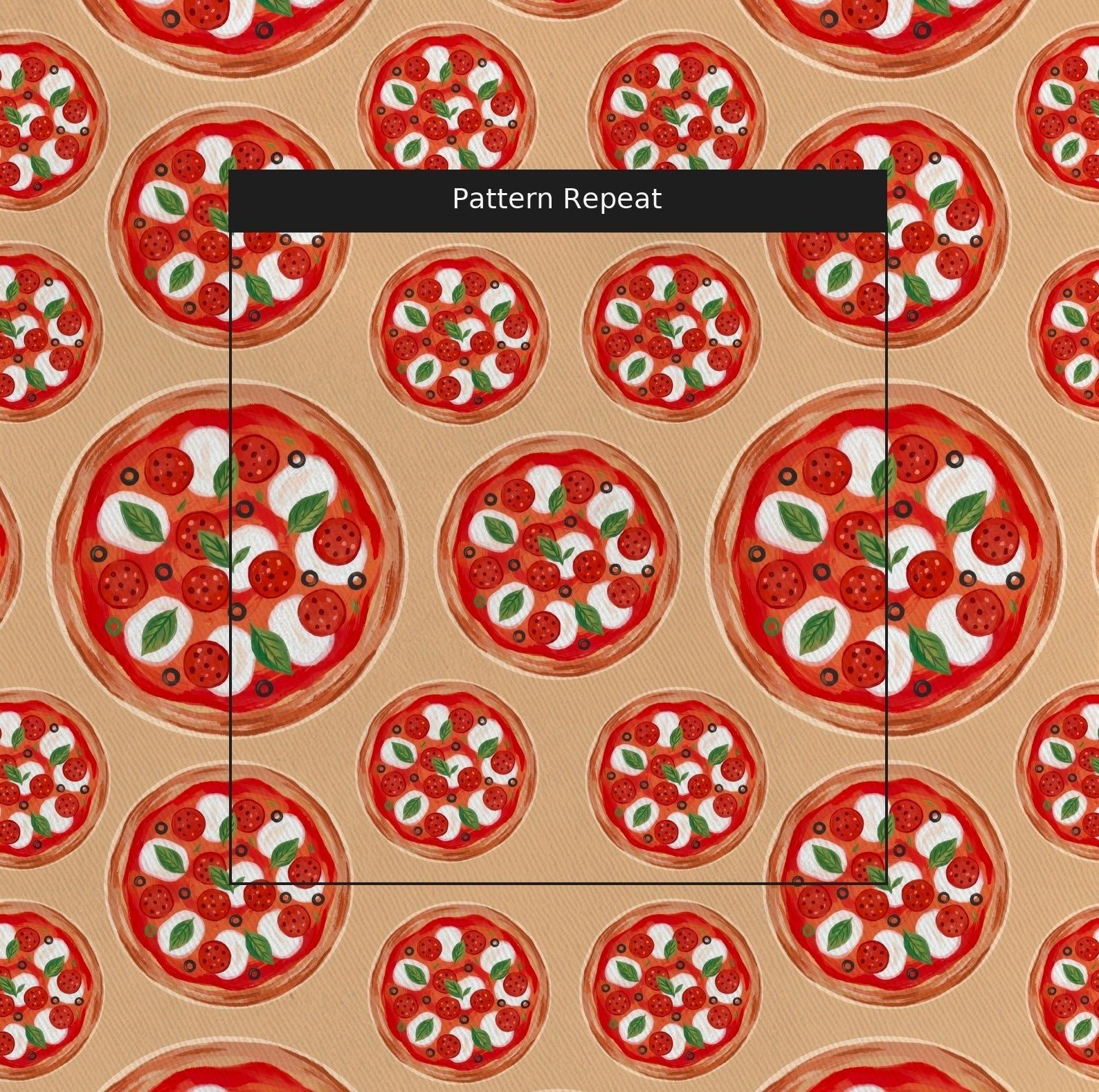 Pizza Party - Fabric - Linen Rowe