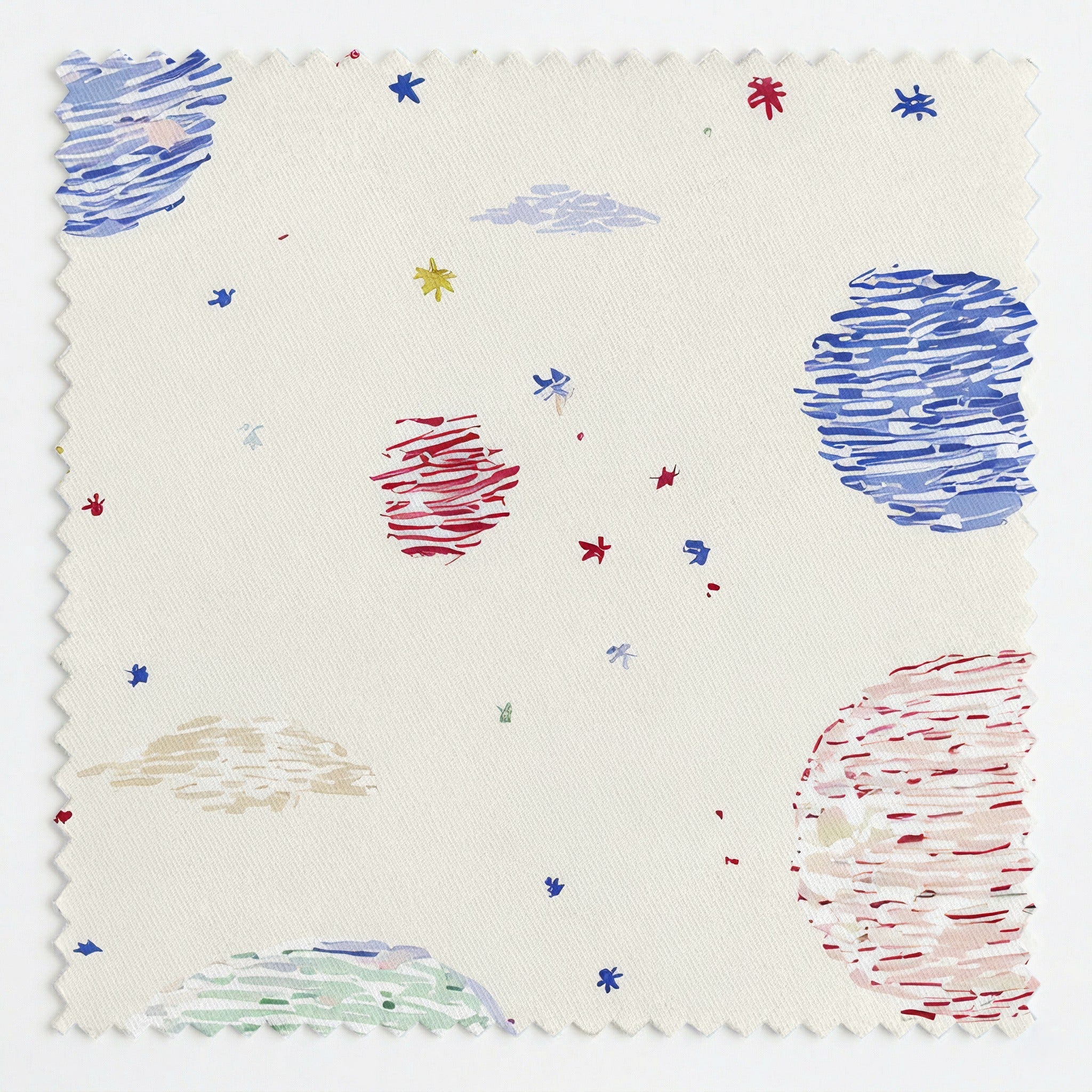 Planets Circling - Fabric - Linen Rowe