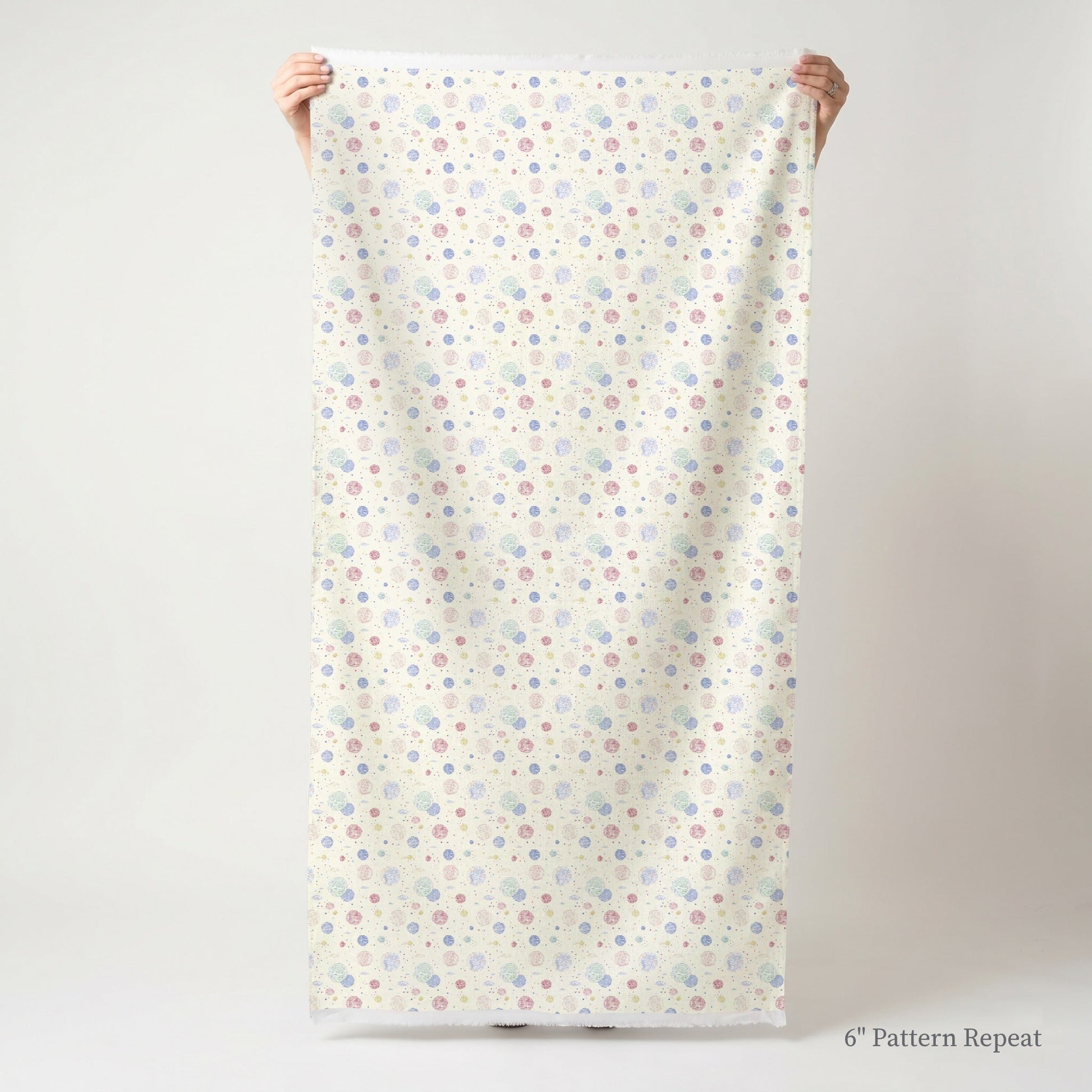 Planets Circling - Fabric - Linen Rowe