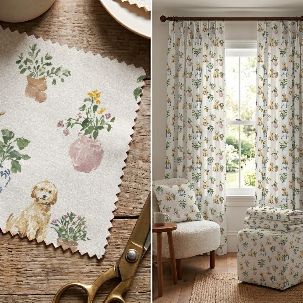Plant Goldendoodle - Fabric - Linen Rowe