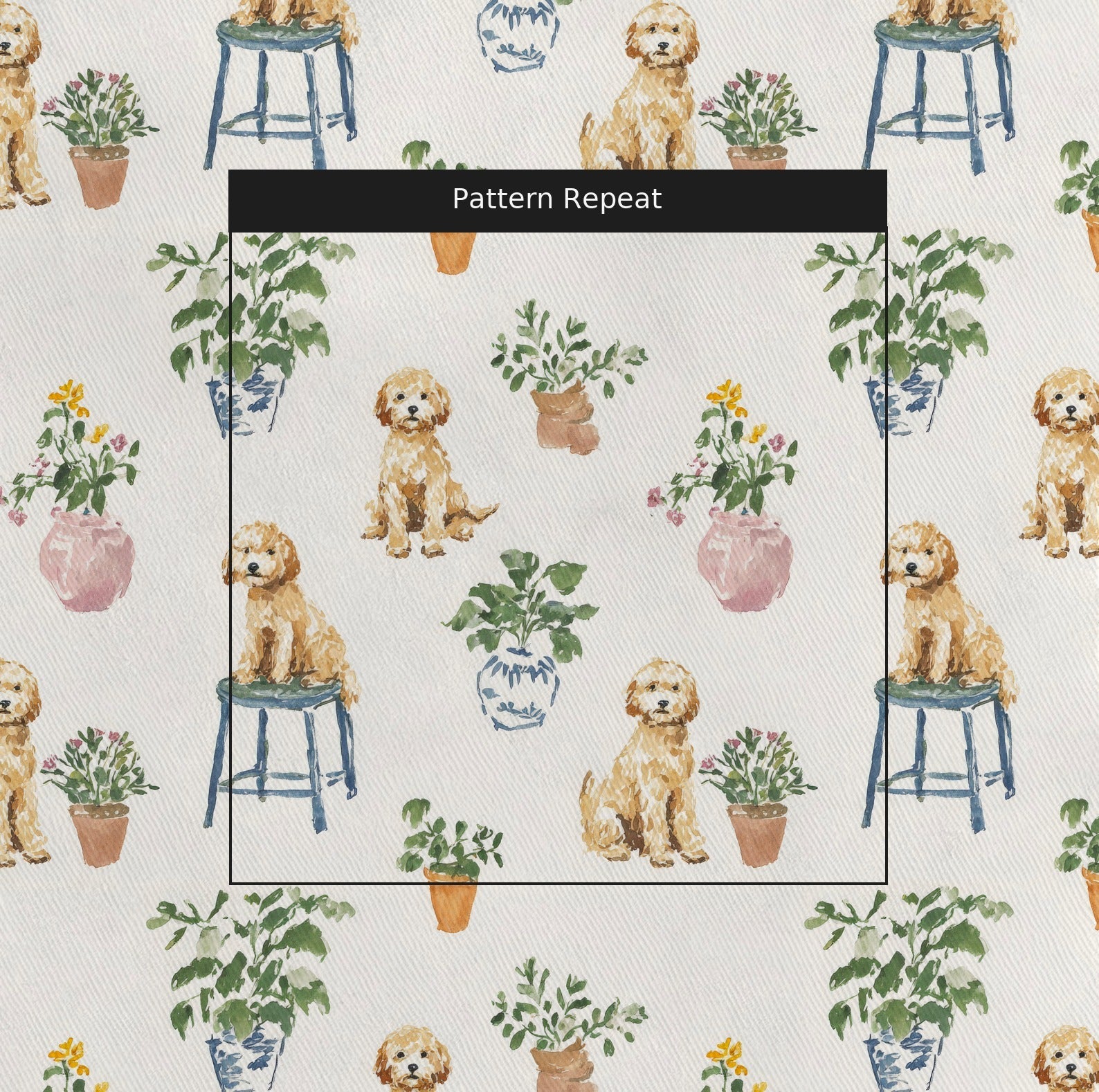 Plant Goldendoodle - Fabric - Linen Rowe