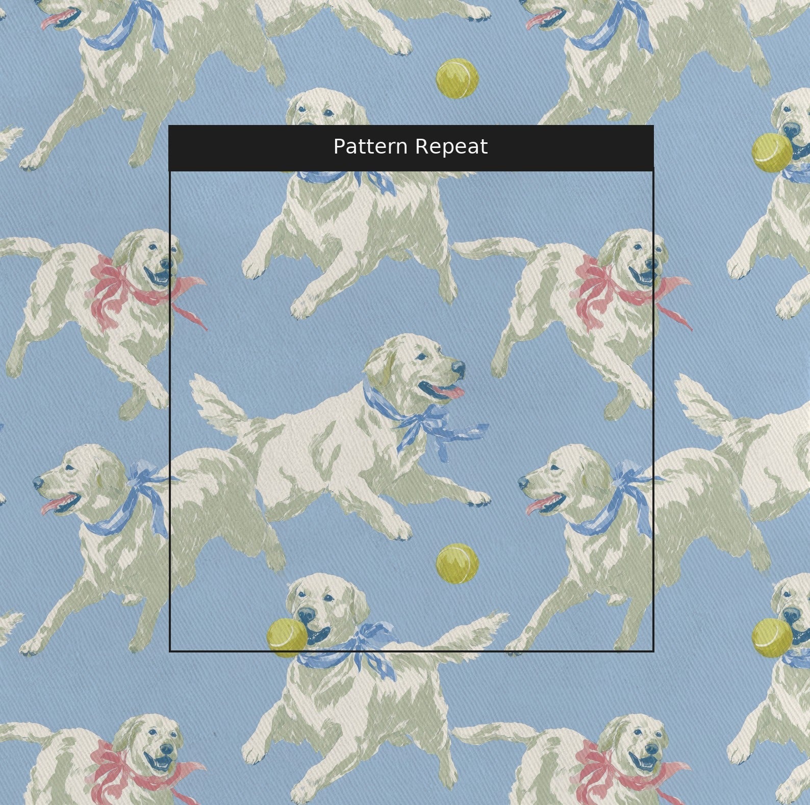 Playful Goldens - Fabric - Linen Rowe
