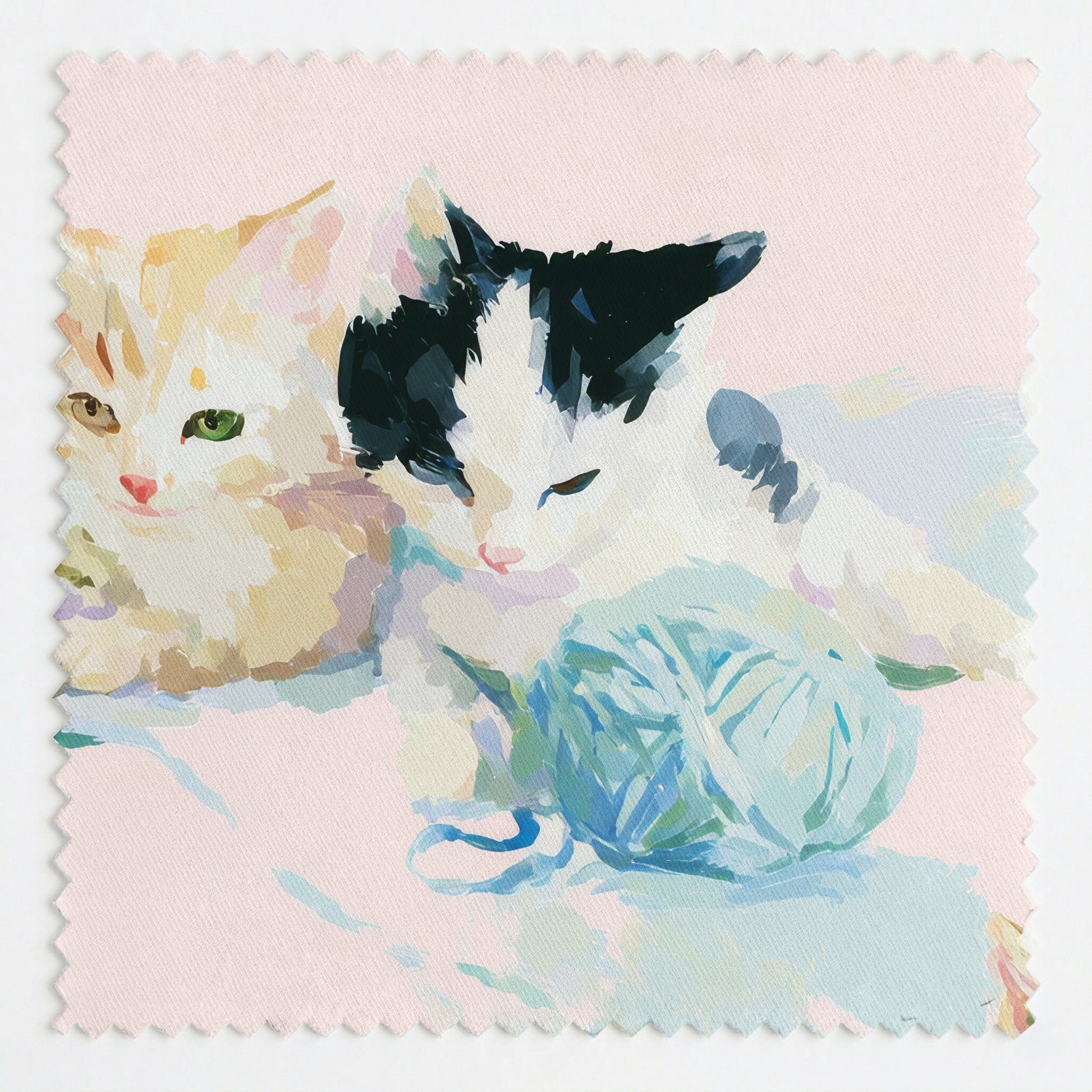 Playful Kittens - Fabric - Linen Rowe