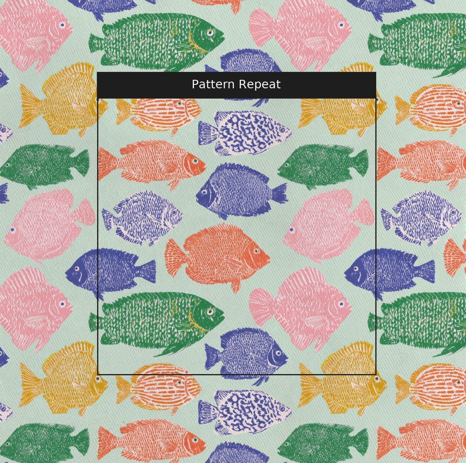 Plenty of Fish - Fabric - Linen Rowe