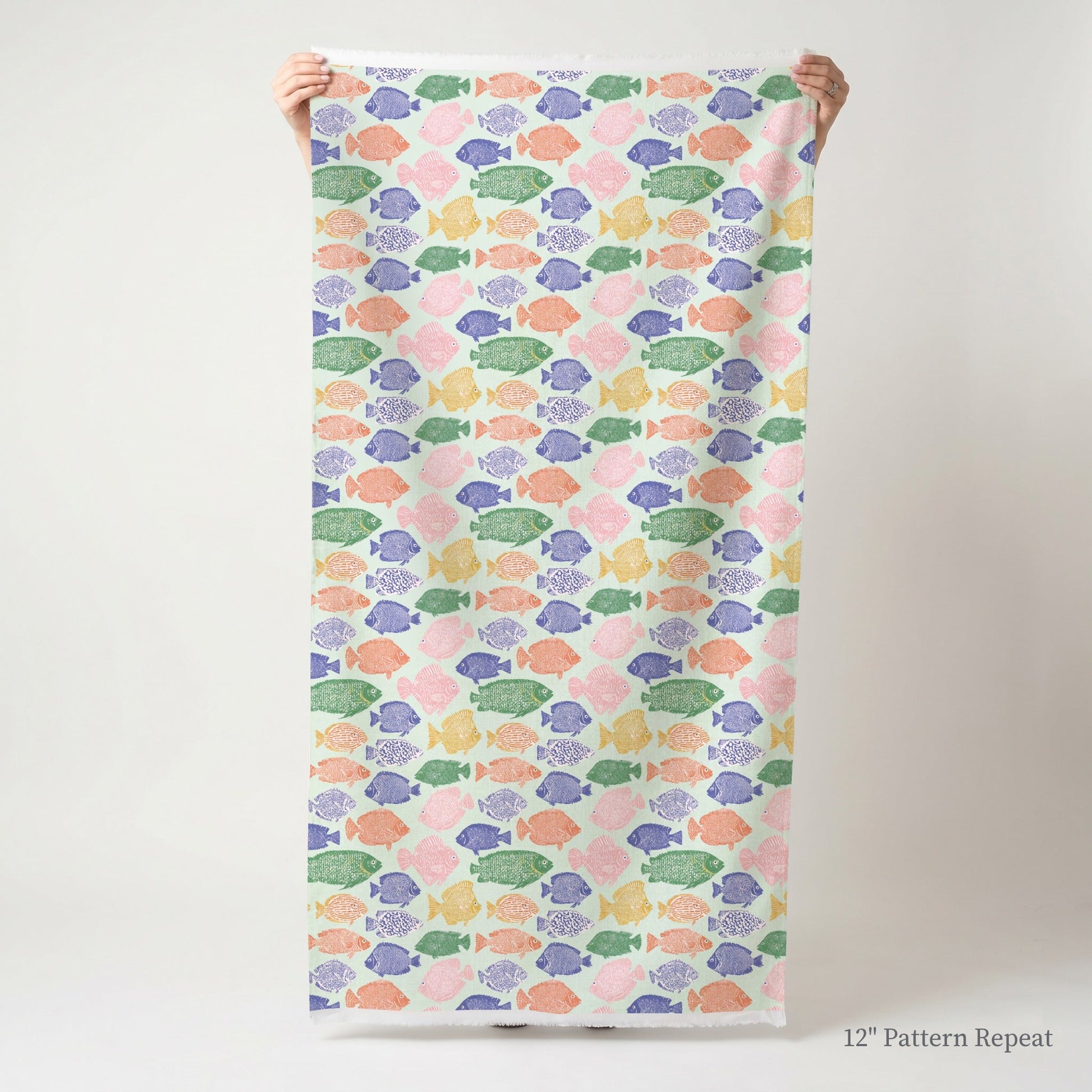 Plenty of Fish - Fabric - Linen Rowe