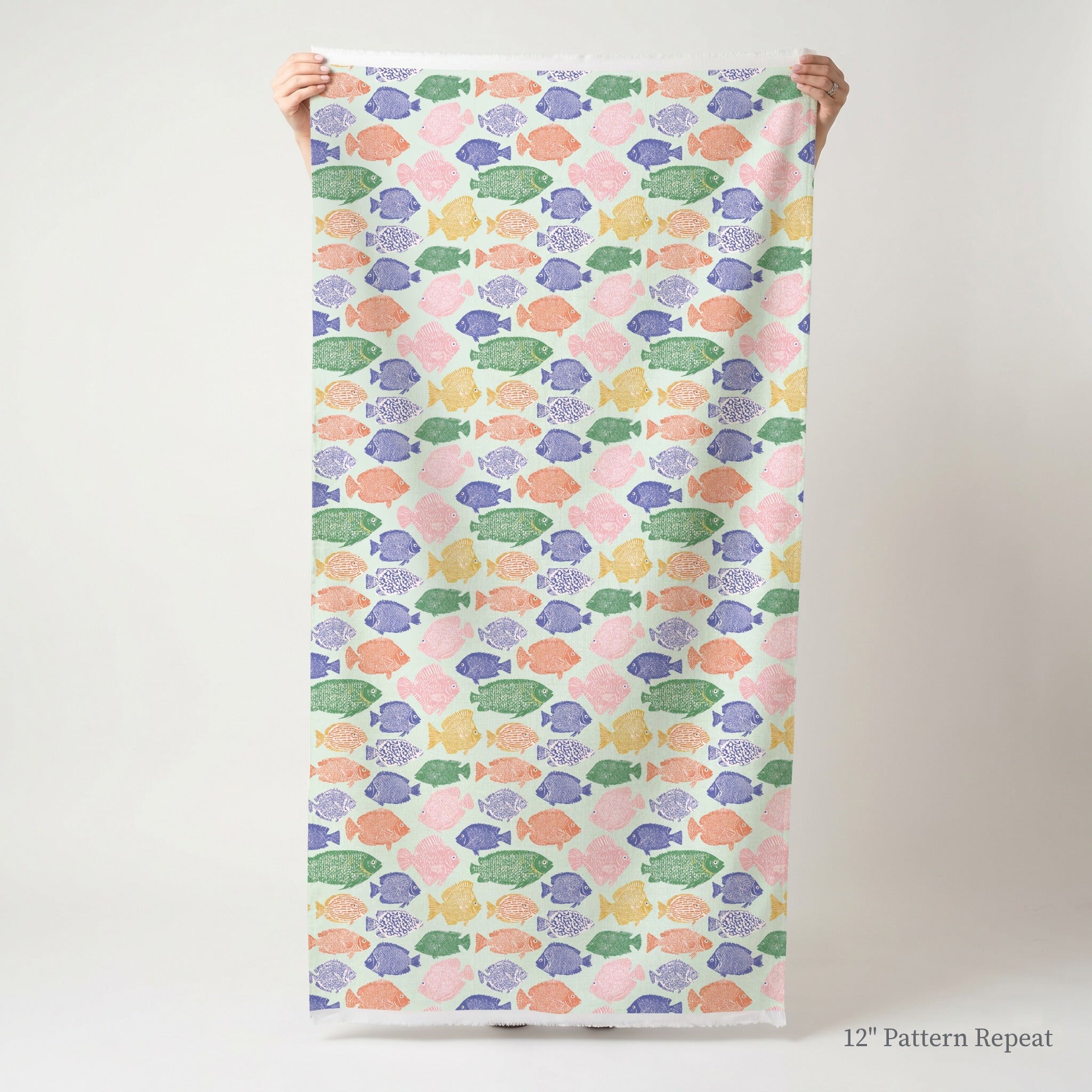 Plenty of Fish - Fabric - Linen Rowe