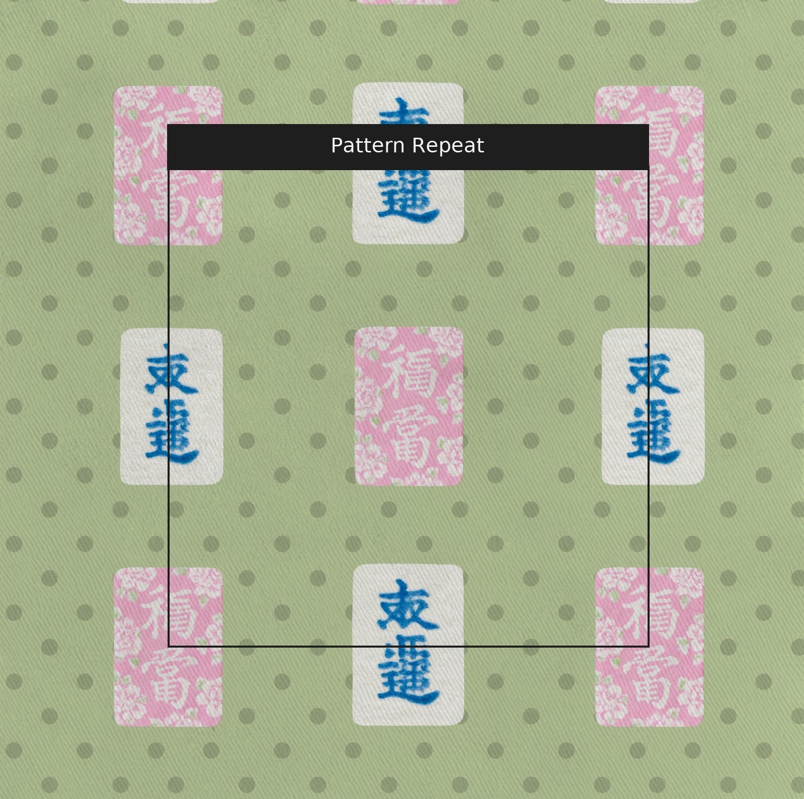 Polka Dot Mahjong - Fabric - Linen Rowe