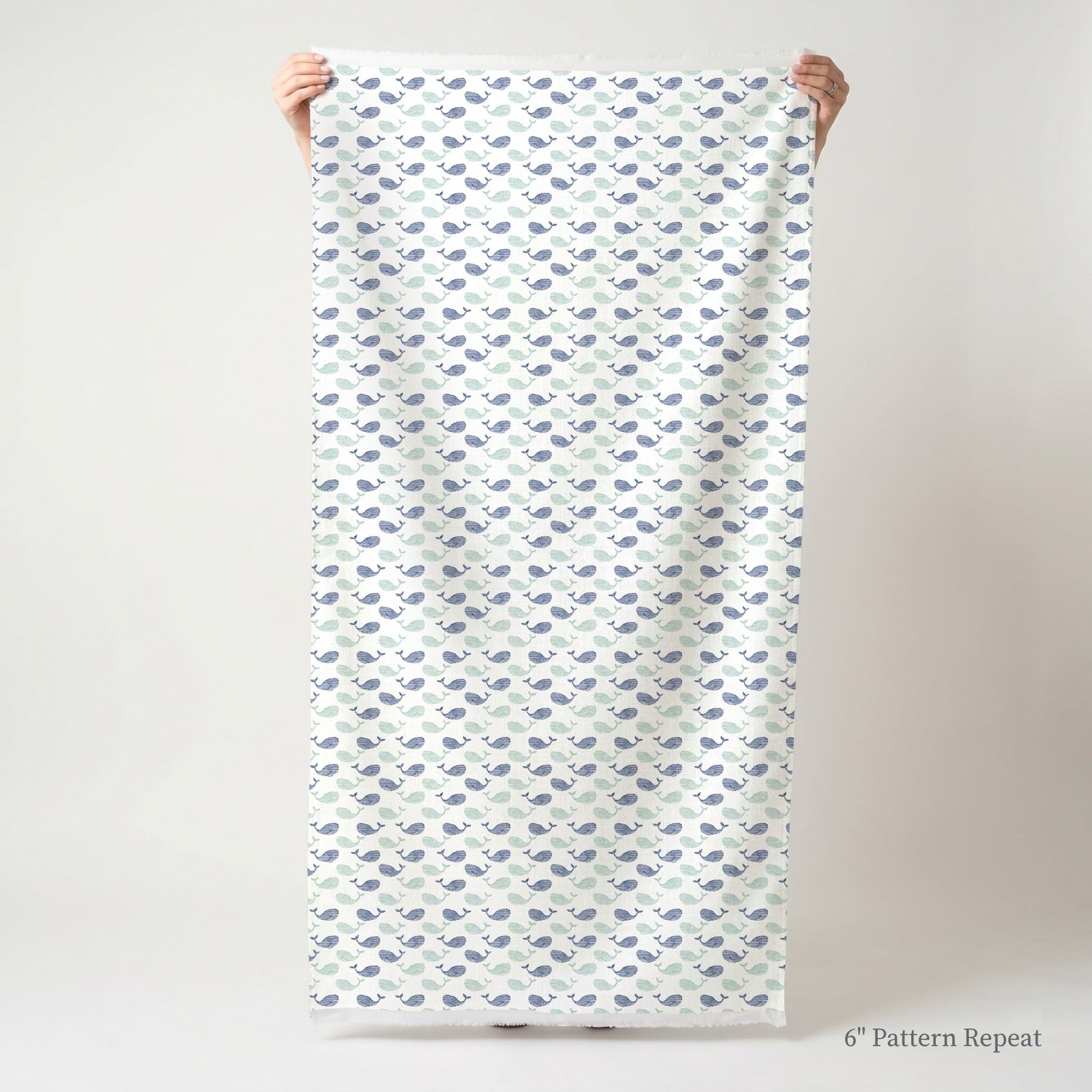 Portwyn Whale - Fabric - Linen Rowe