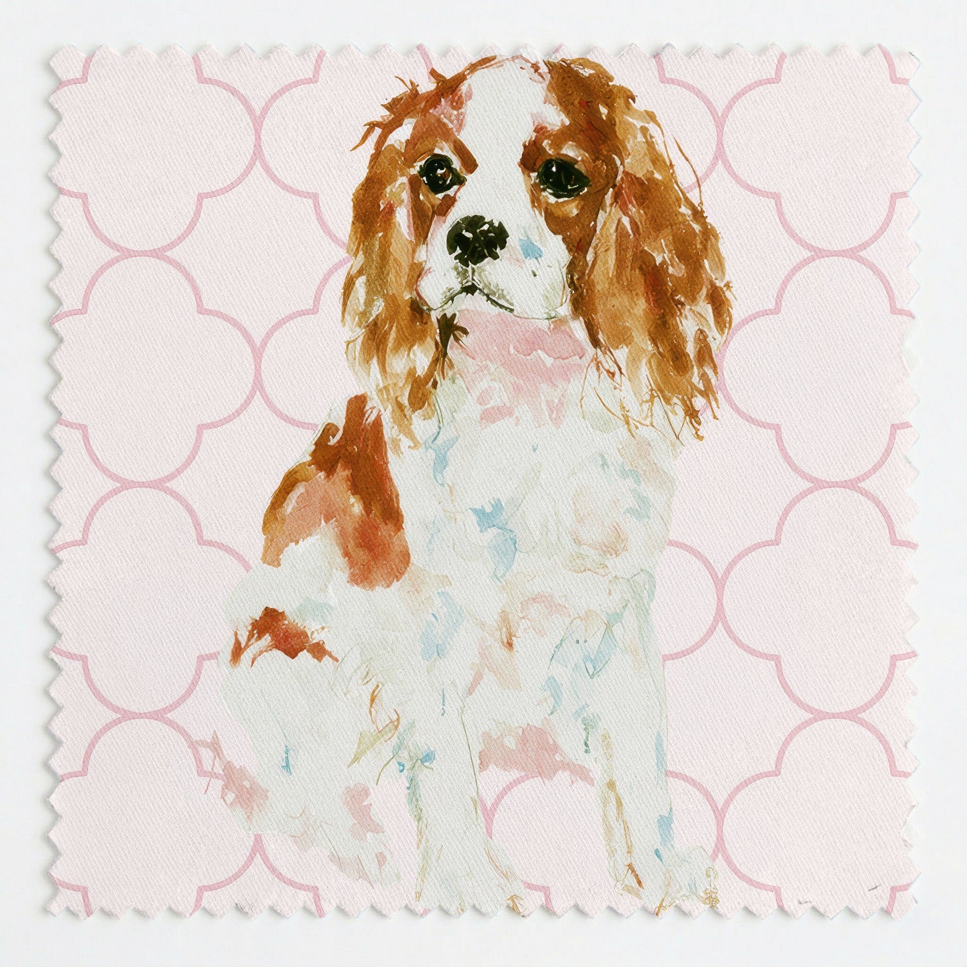Preppy Spaniel - Fabric - Linen Rowe