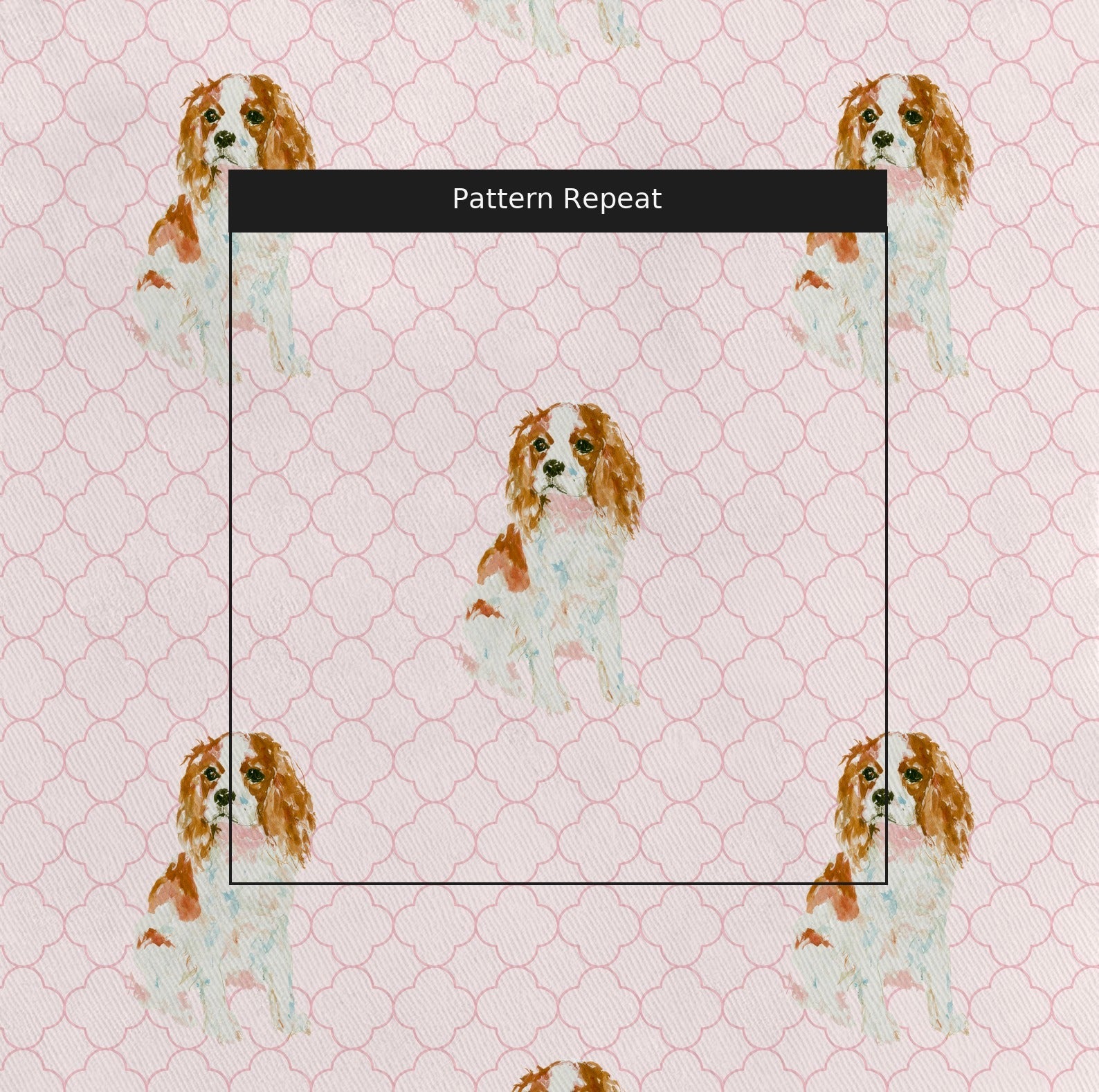 Preppy Spaniel - Fabric - Linen Rowe