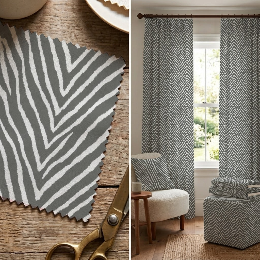 Prescott Zebra - Fabric - Linen Rowe