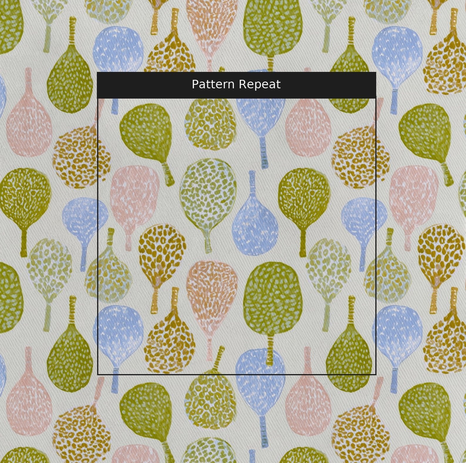Printed Pickleball - Fabric - Linen Rowe