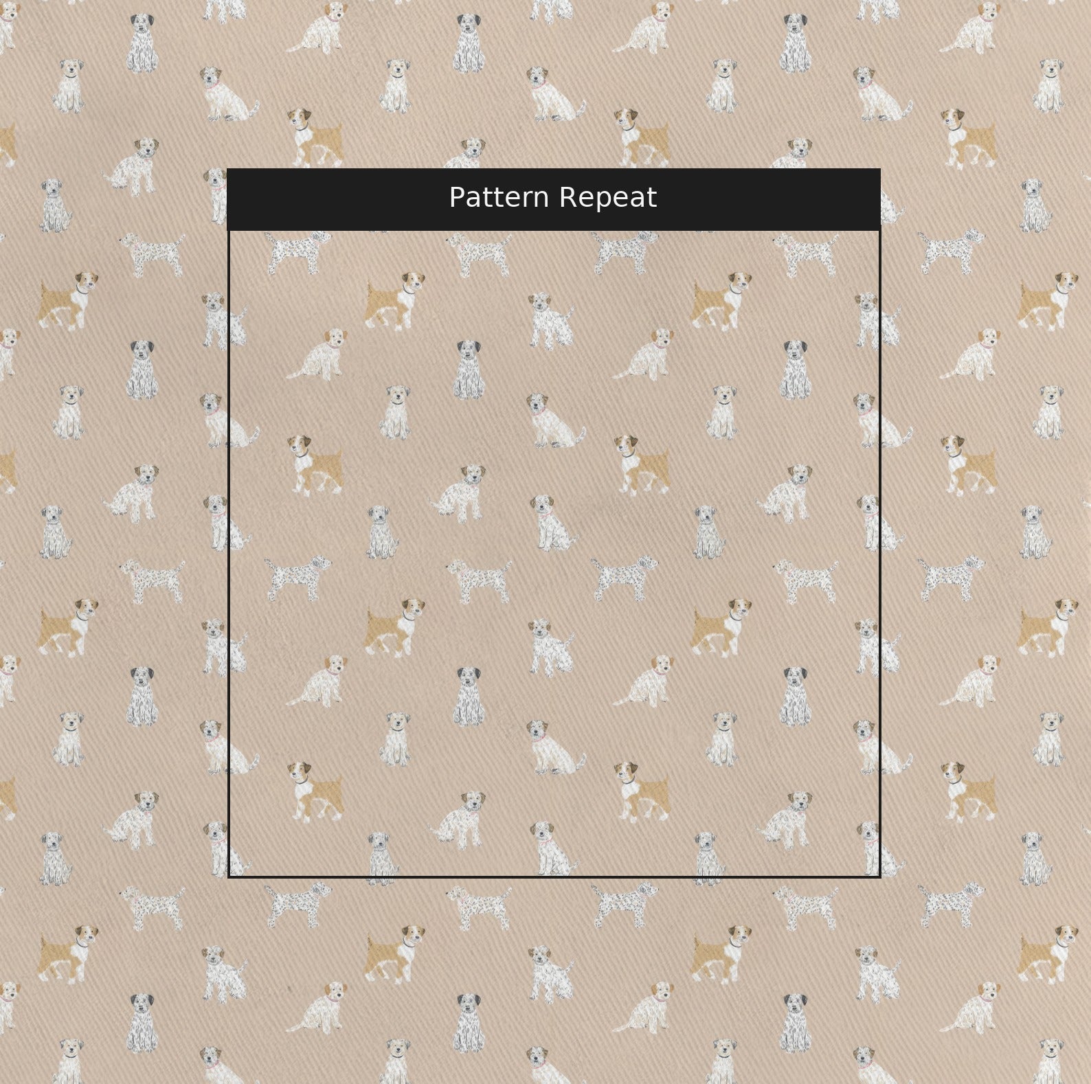 Puppy Paws - Fabric - Linen Rowe