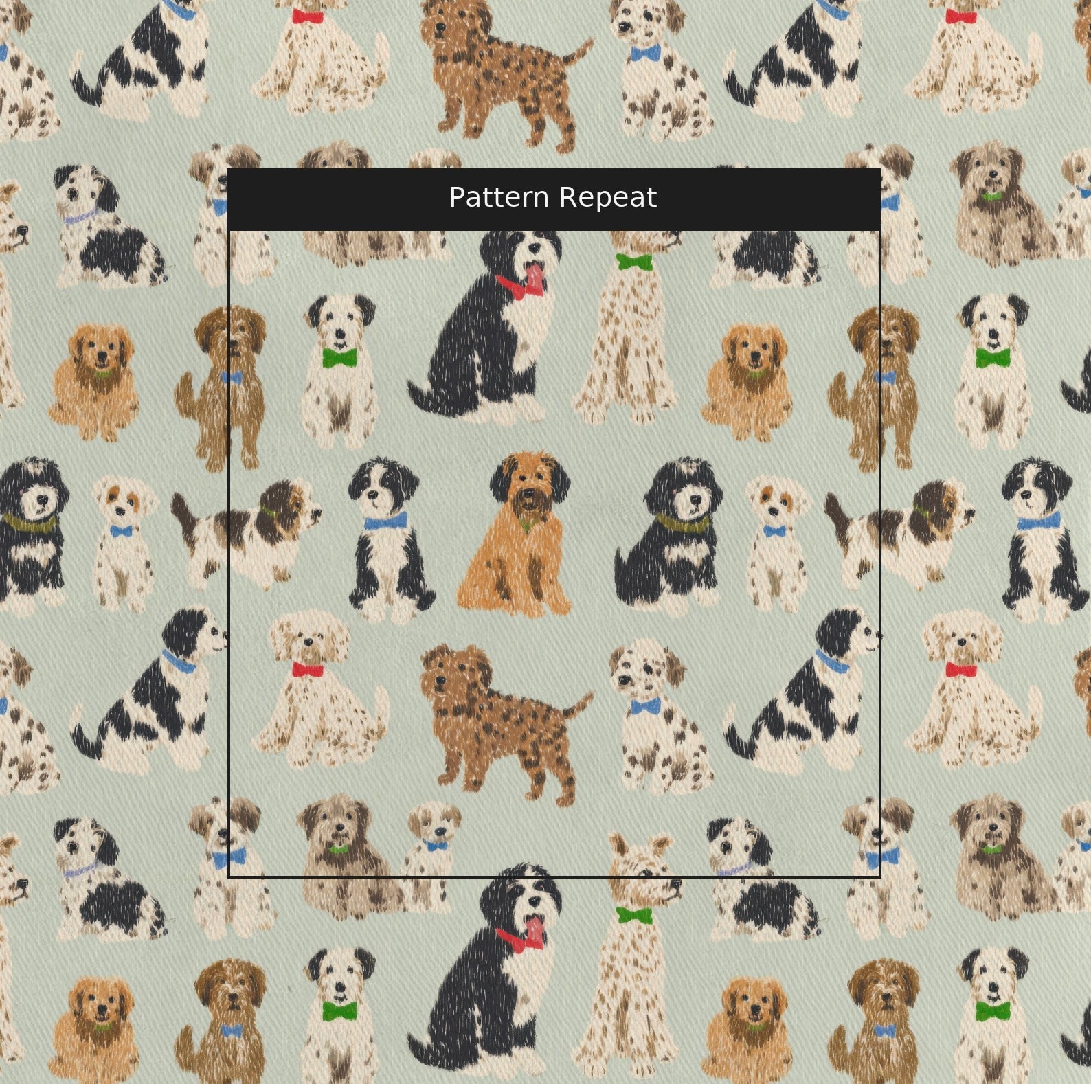 Puppy Tales - Fabric - Linen Rowe