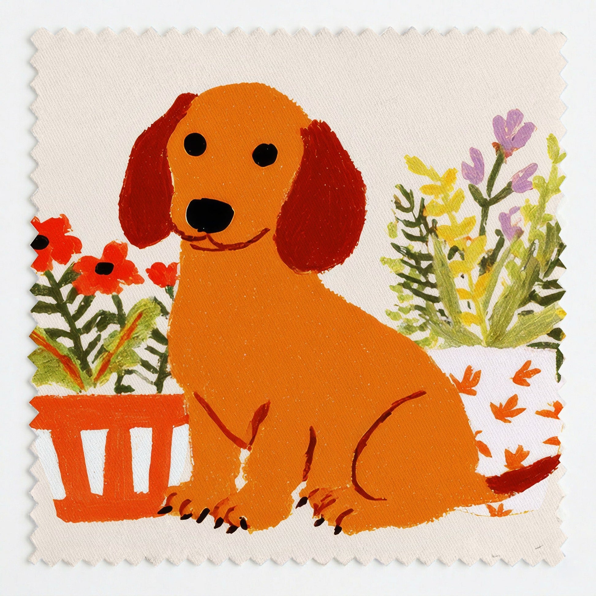 Pup's Flower Shop - Fabric - Linen Rowe