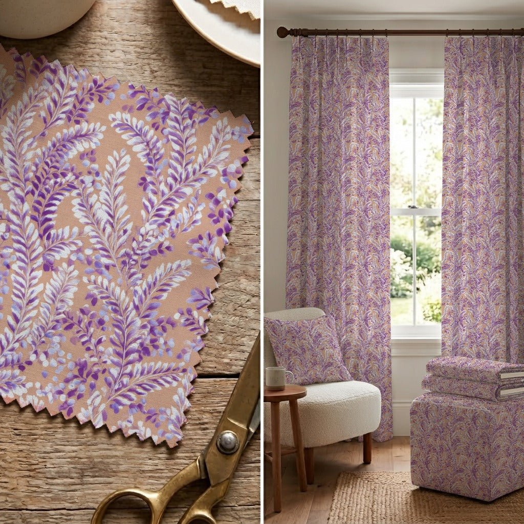 Purple Canopy - Fabric - Linen Rowe