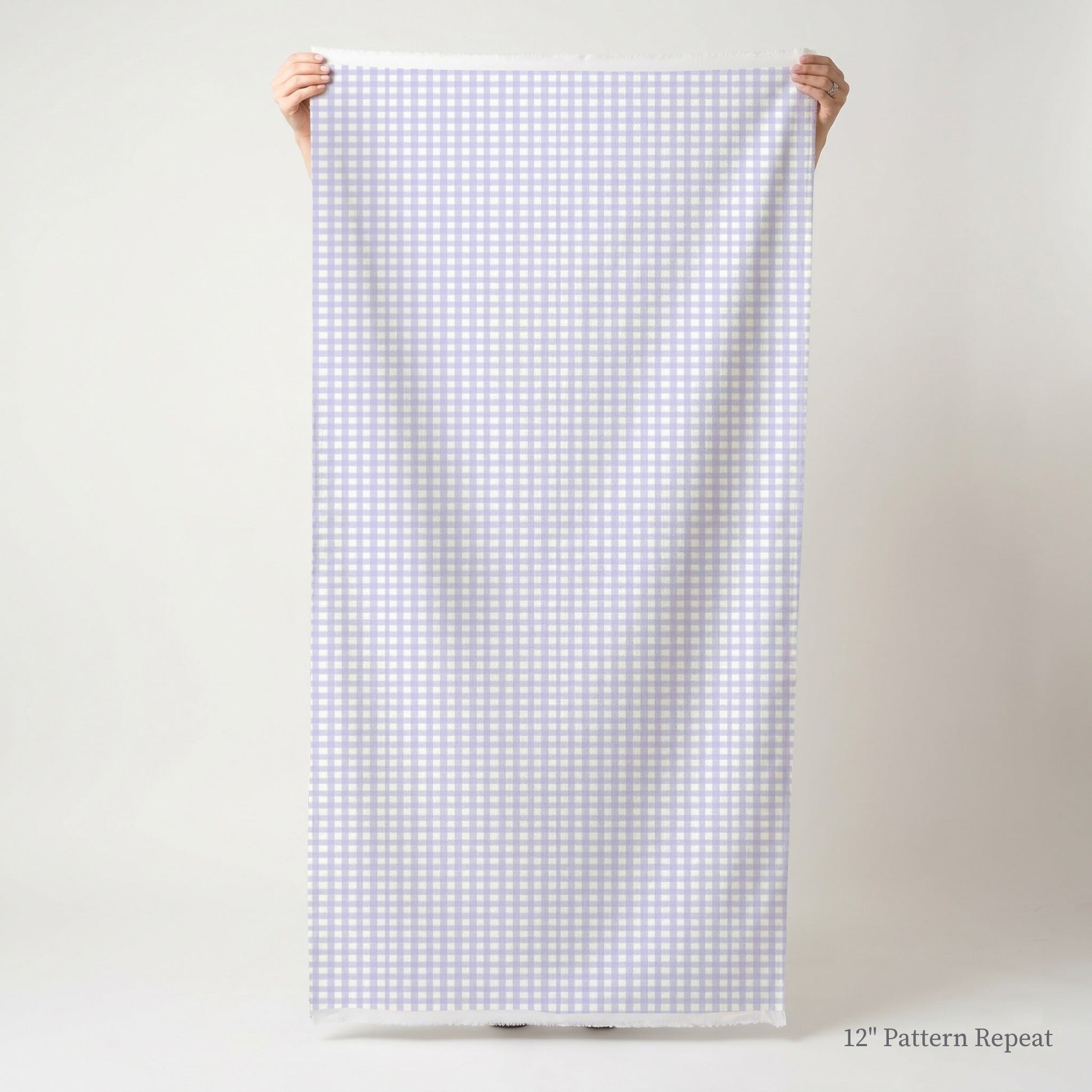 Purple Gingham - Fabric - Linen Rowe