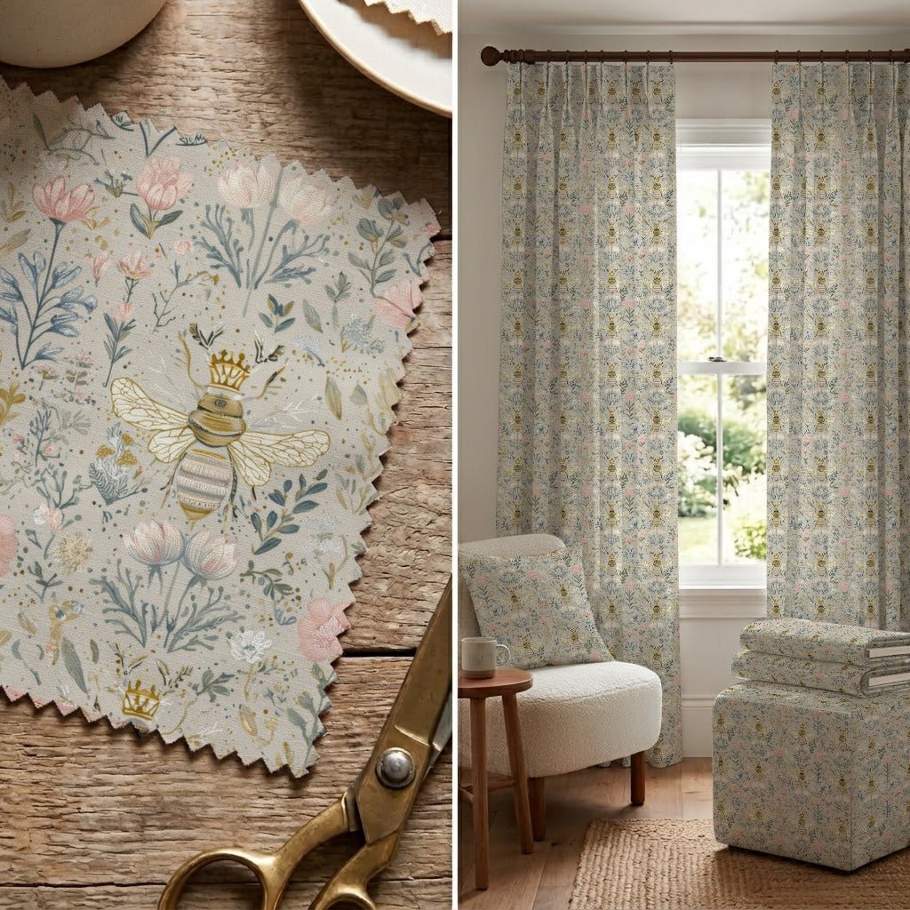 Queen Bees - Fabric - Linen Rowe