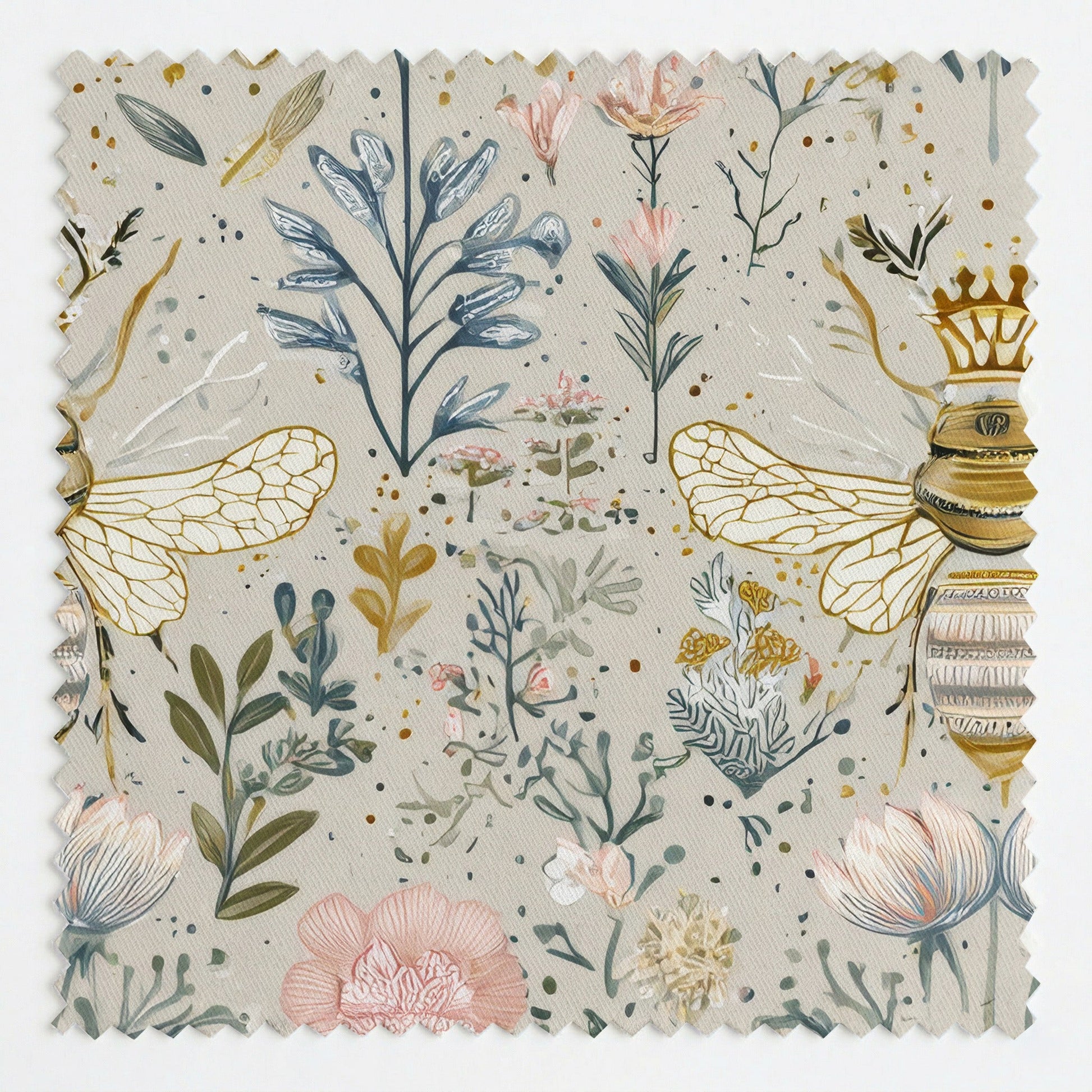Queen Bees - Fabric - Linen Rowe