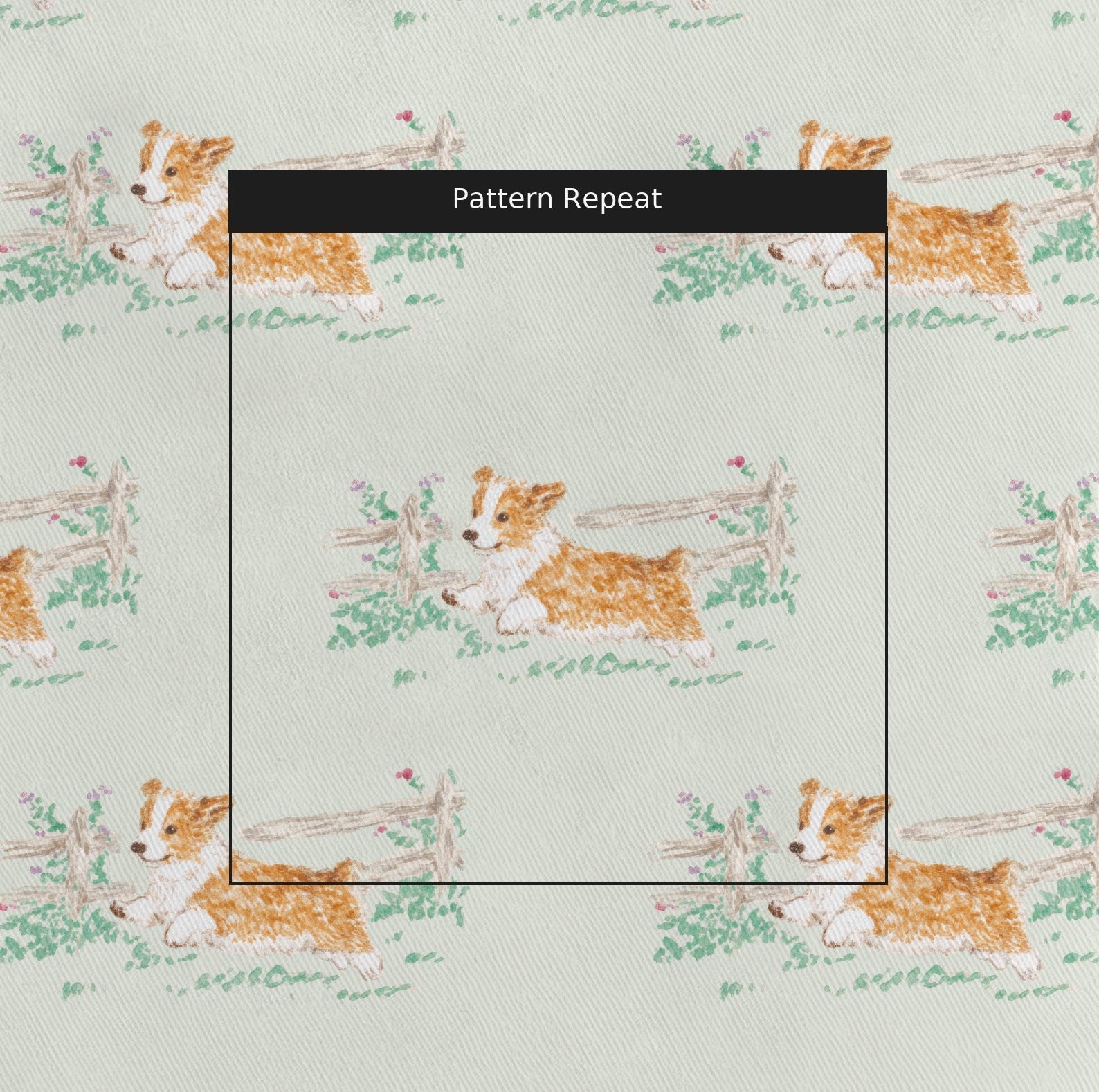 Quick Corgi - Fabric - Linen Rowe