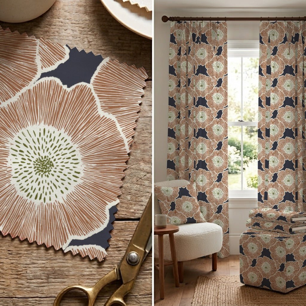 Quinn Blossom - Fabric - Linen Rowe