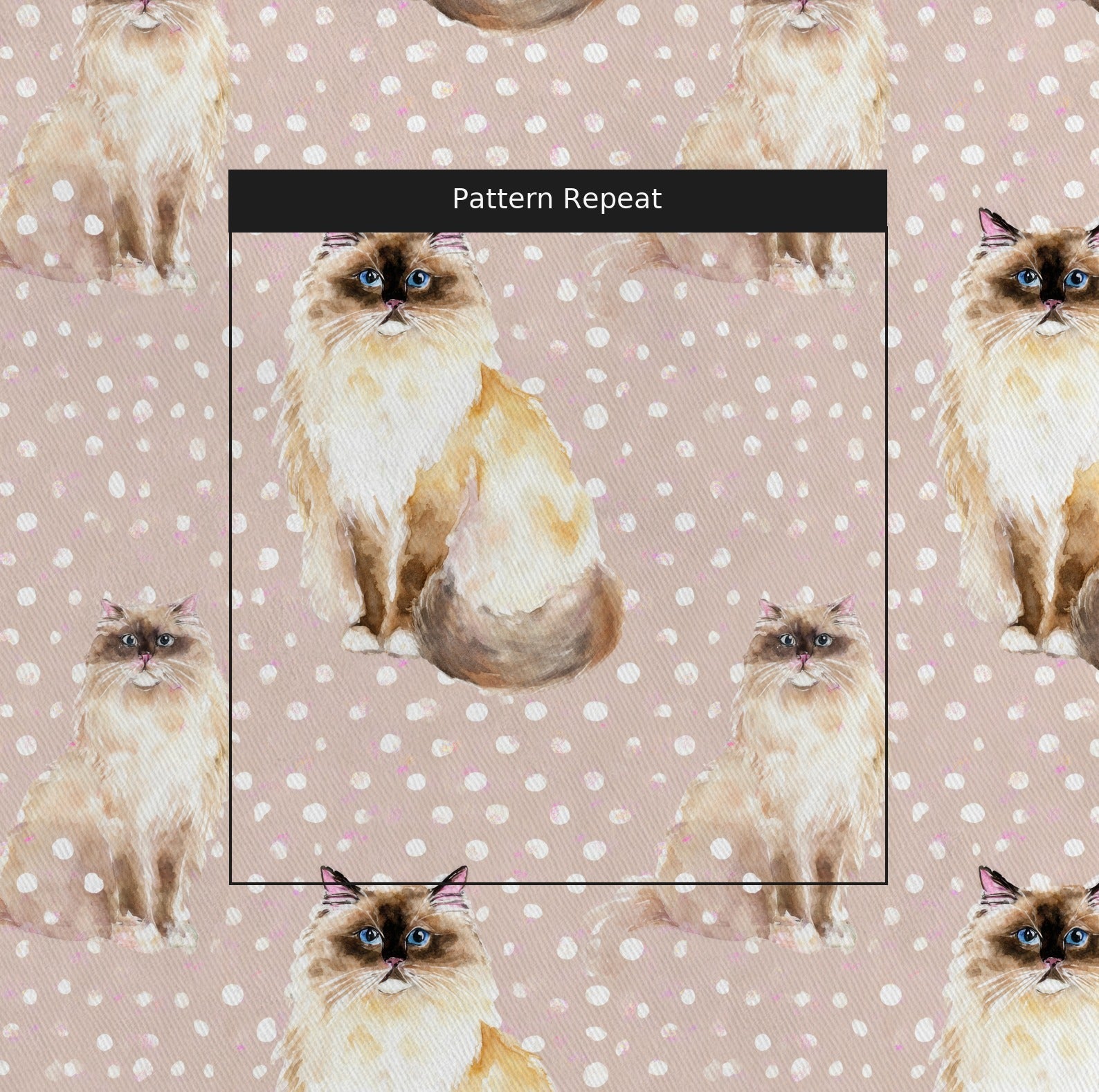 Ragdoll Beige Dots - Fabric - Linen Rowe