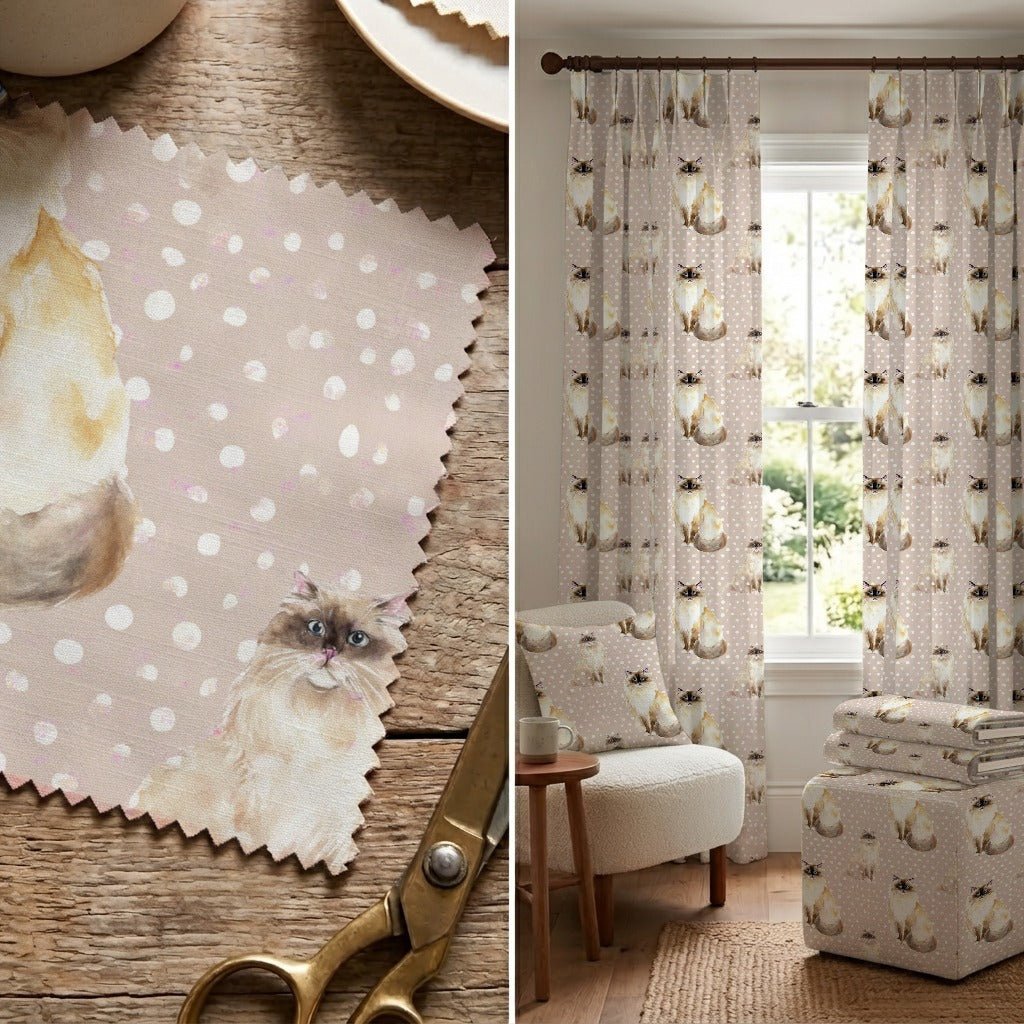 Ragdoll Beige Dots - Fabric - Linen Rowe