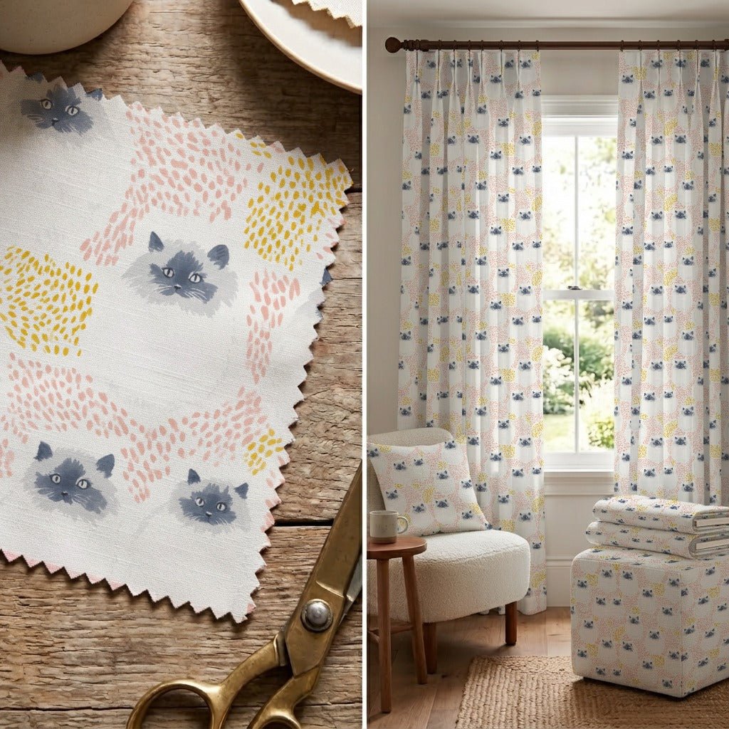 Ragdoll Dots - Fabric - Linen Rowe