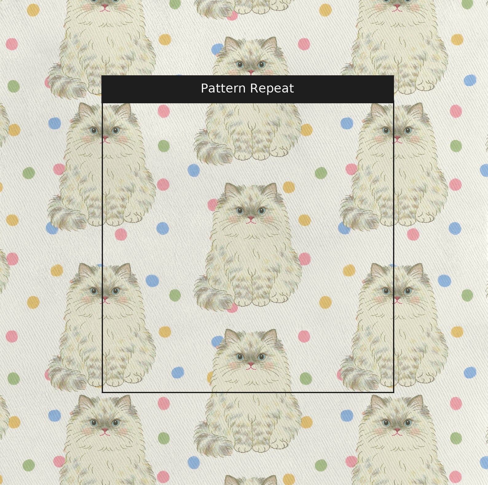 Ragdoll Party - Fabric - Linen Rowe