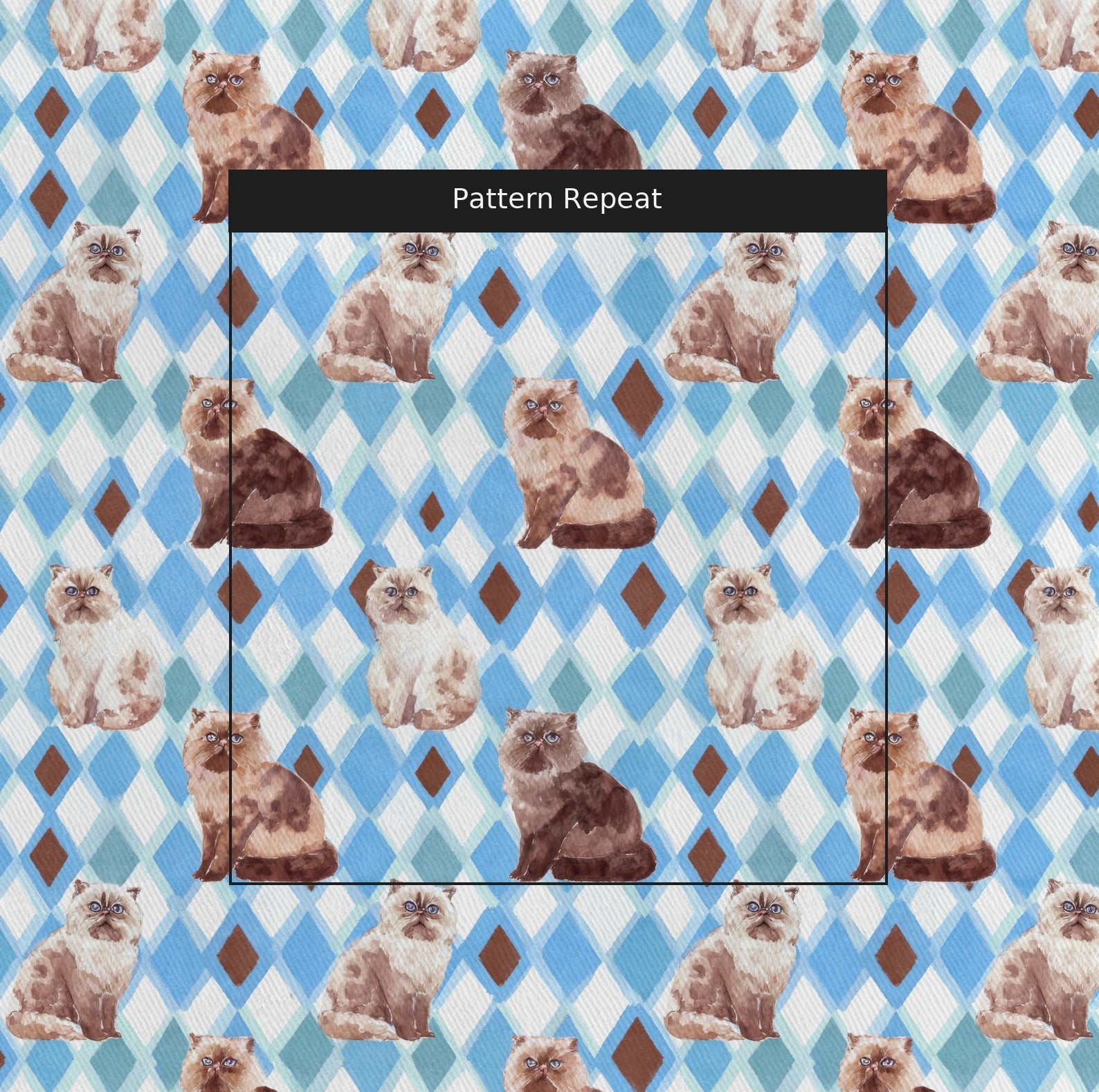 Ragdolls and Argyle - Fabric - Linen Rowe
