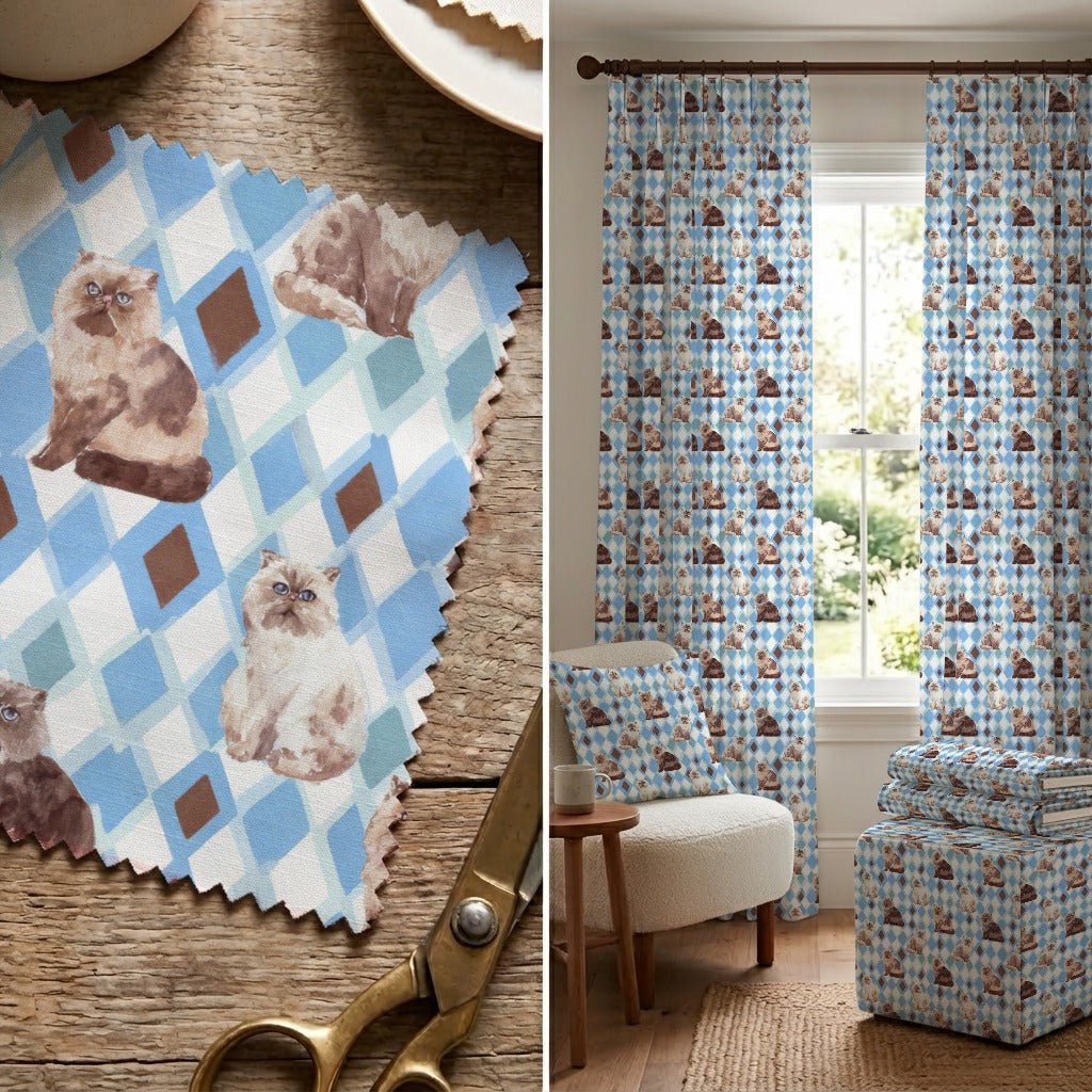 Ragdolls and Argyle - Fabric - Linen Rowe