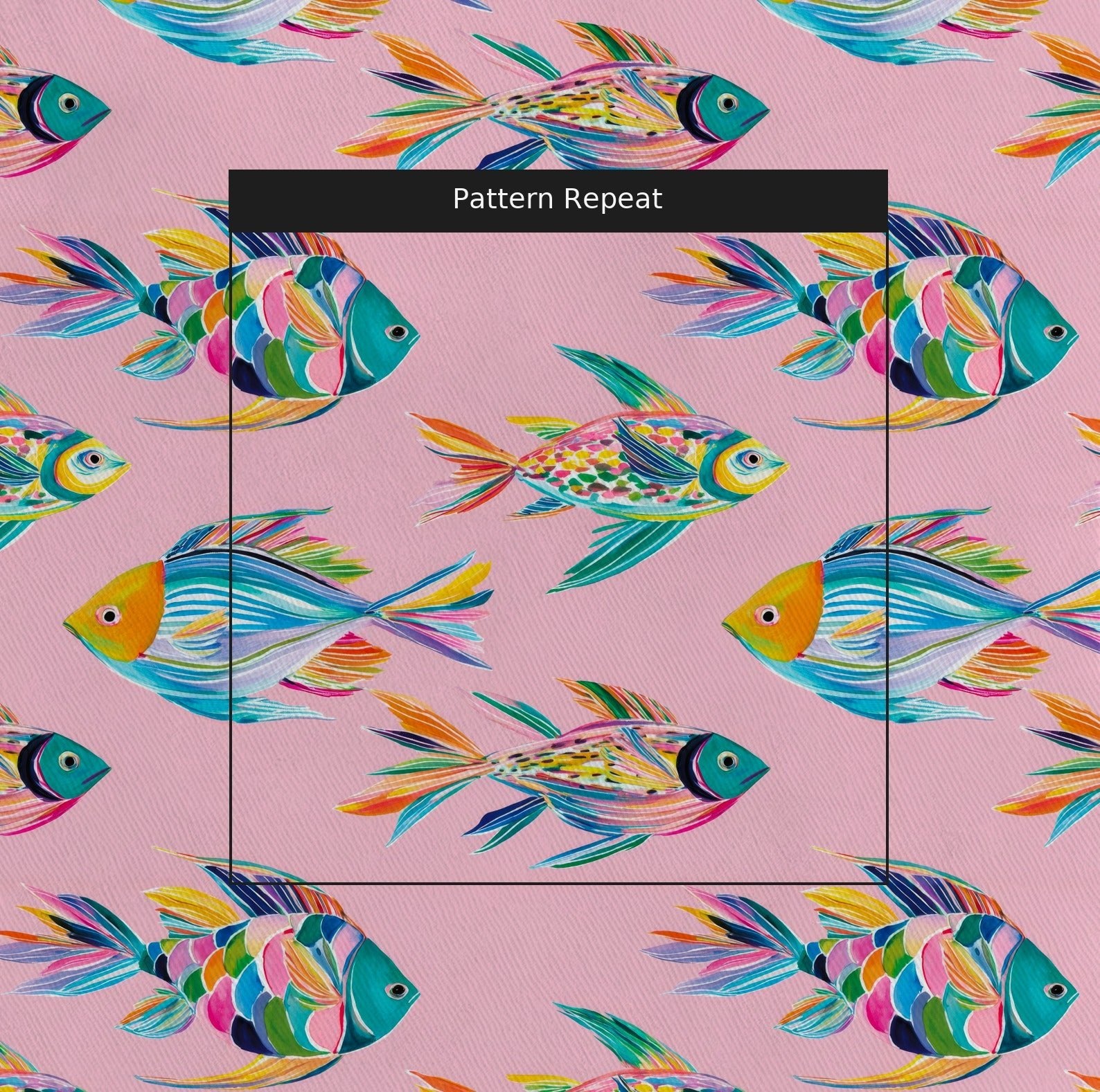 Rainbow Fish - Fabric - Linen Rowe