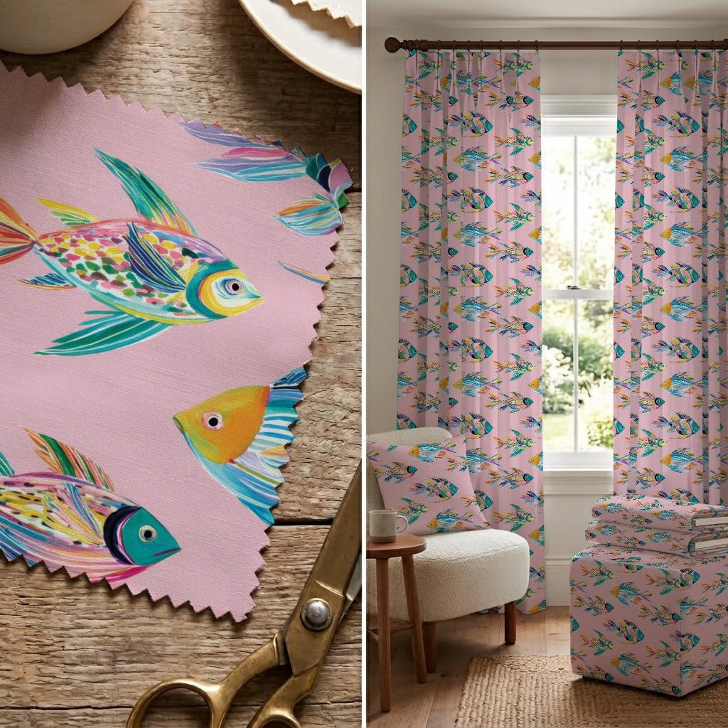 Rainbow Fish - Fabric - Linen Rowe