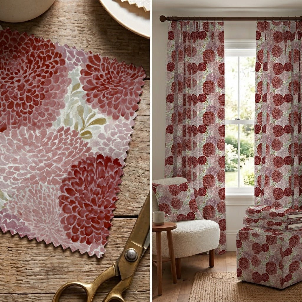 Raspberry Ribbon - Fabric - Linen Rowe