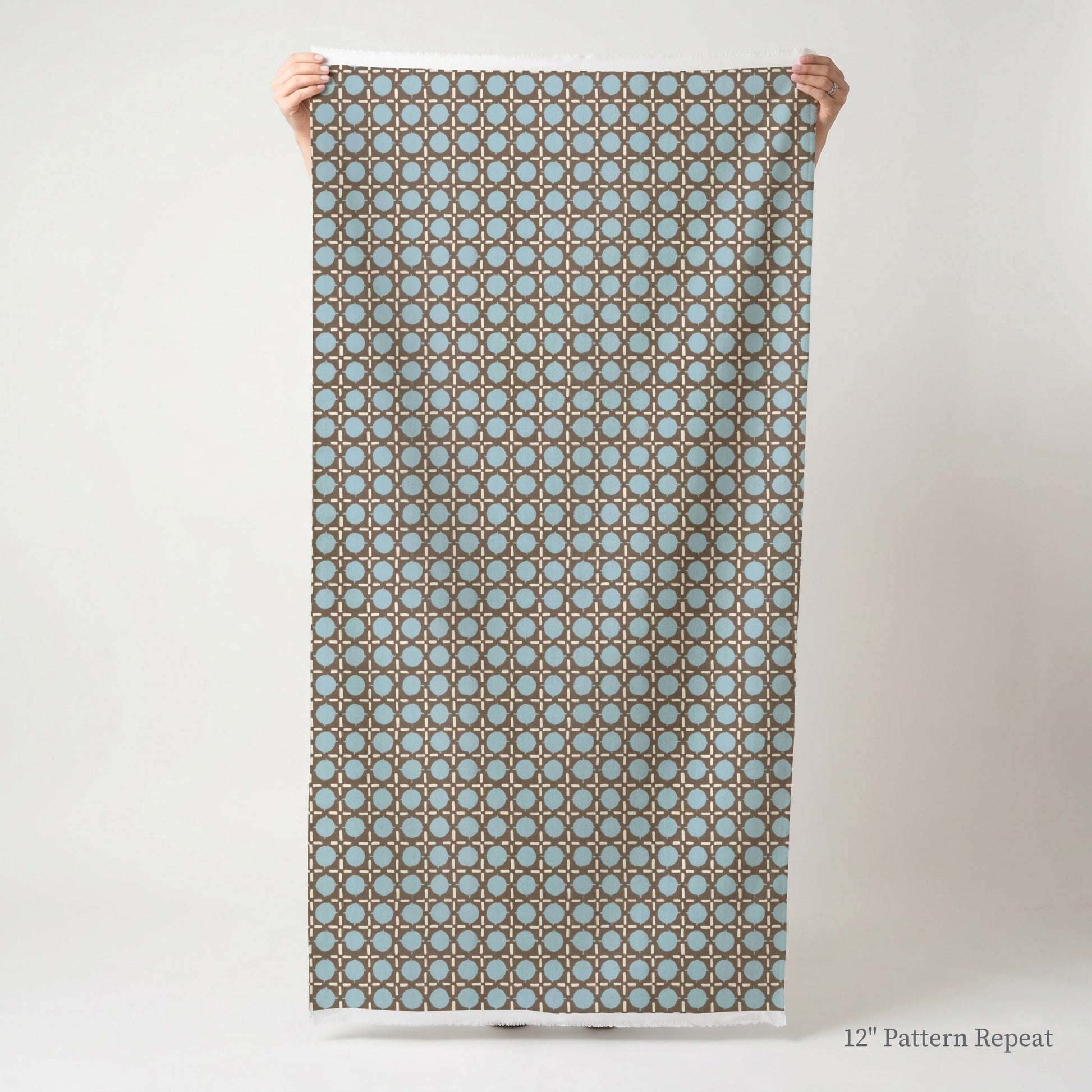 Rattan Dot Trellis - Fabric - Linen Rowe