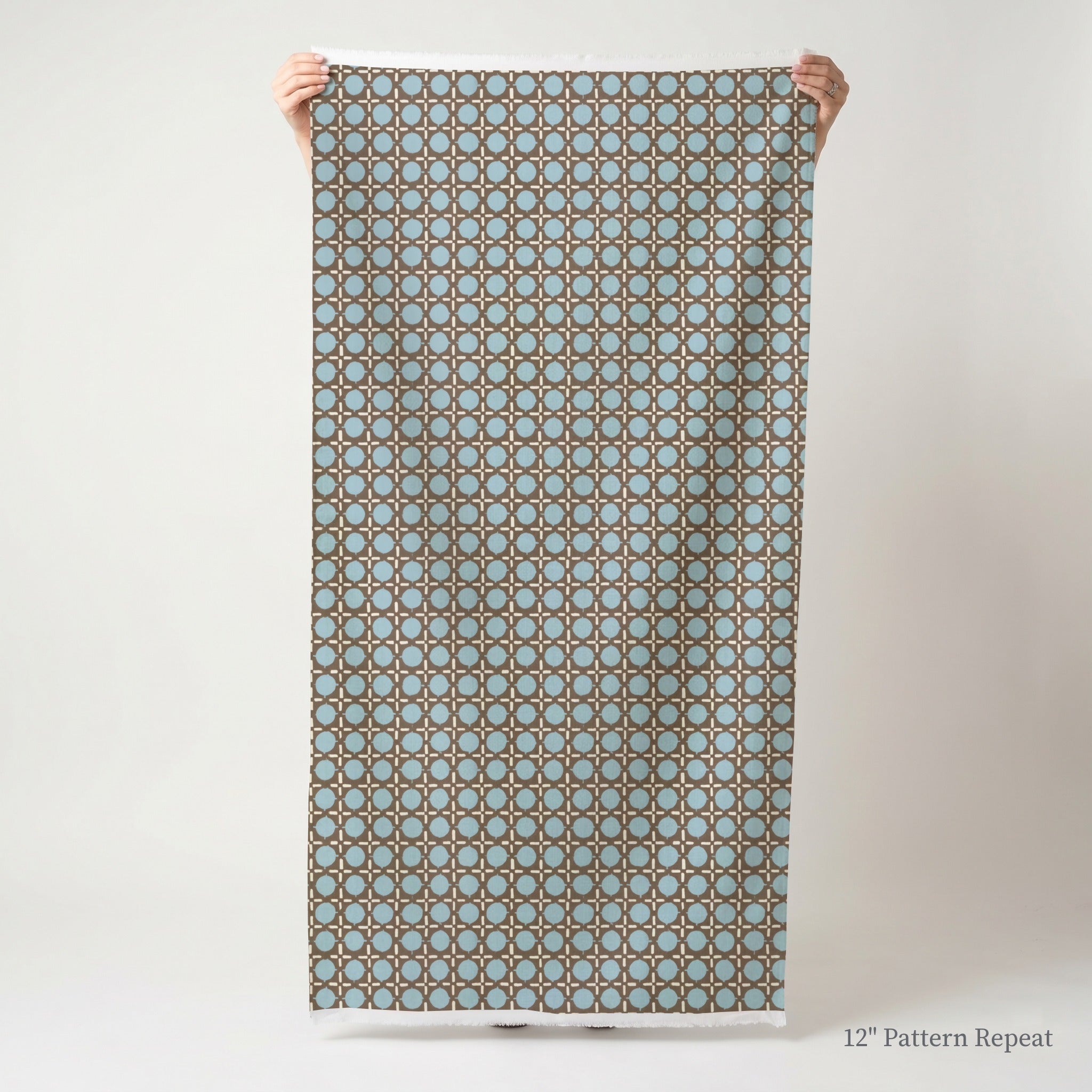 Rattan Dot Trellis - Fabric - Linen Rowe