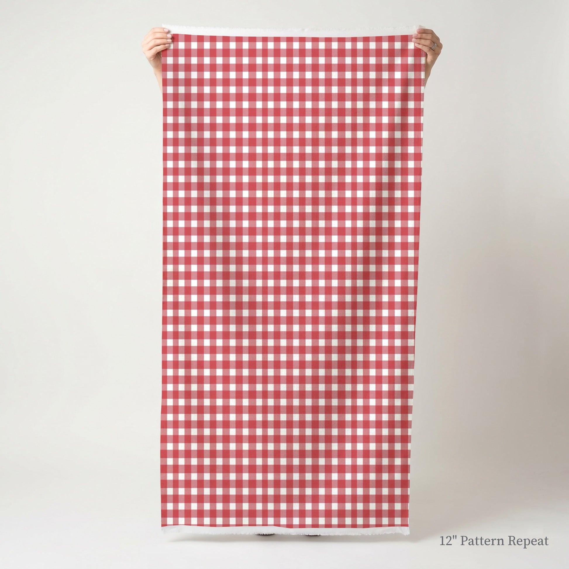Red Gingham - Fabric - Linen Rowe