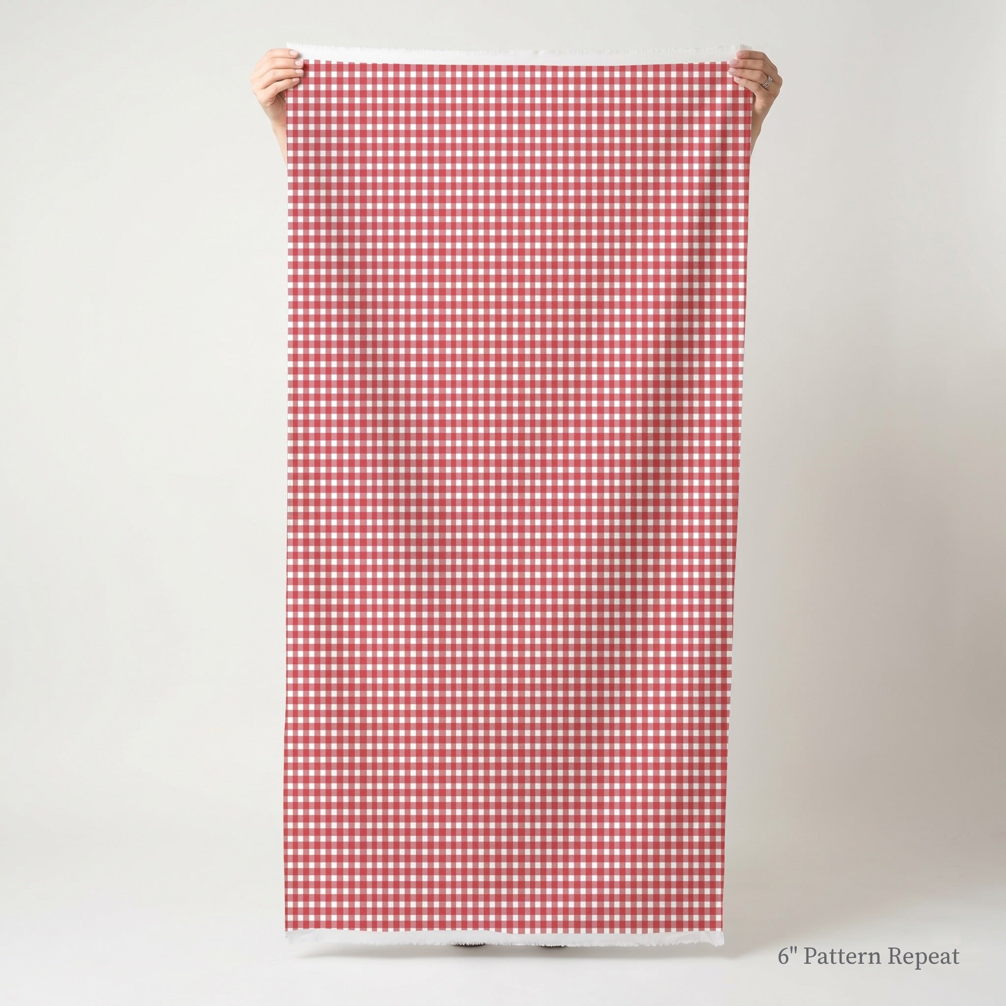 Red Gingham - Fabric - Linen Rowe
