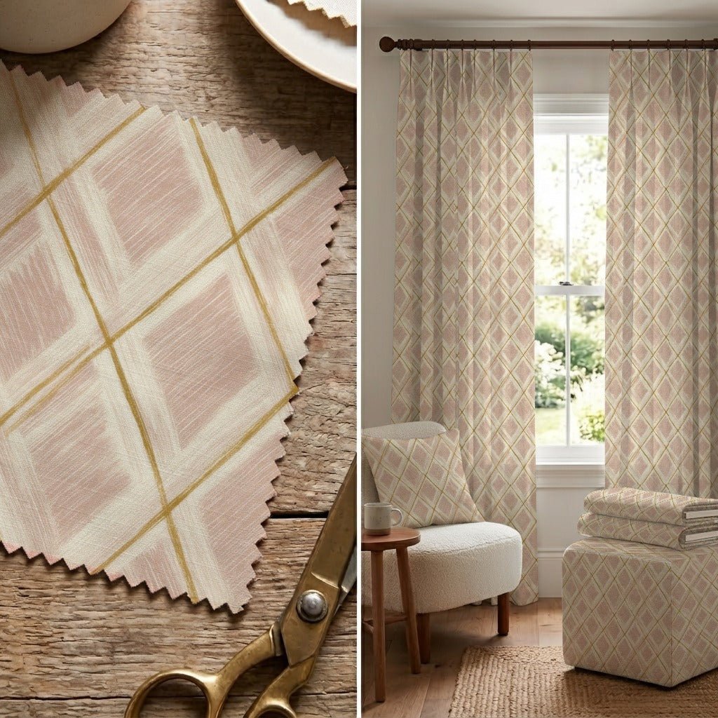Renata Diamonds - Fabric - Linen Rowe