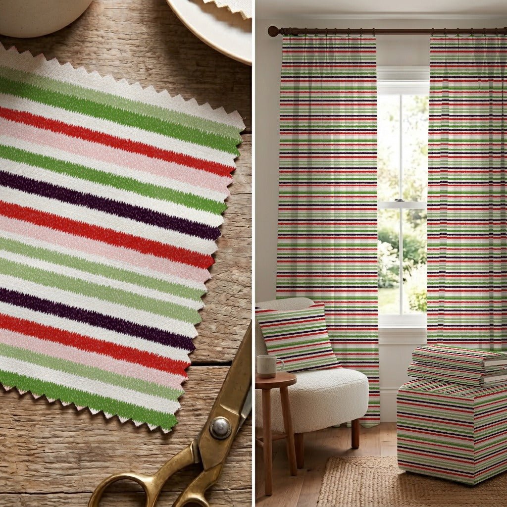 Rhodeson Stripes - Fabric - Linen Rowe
