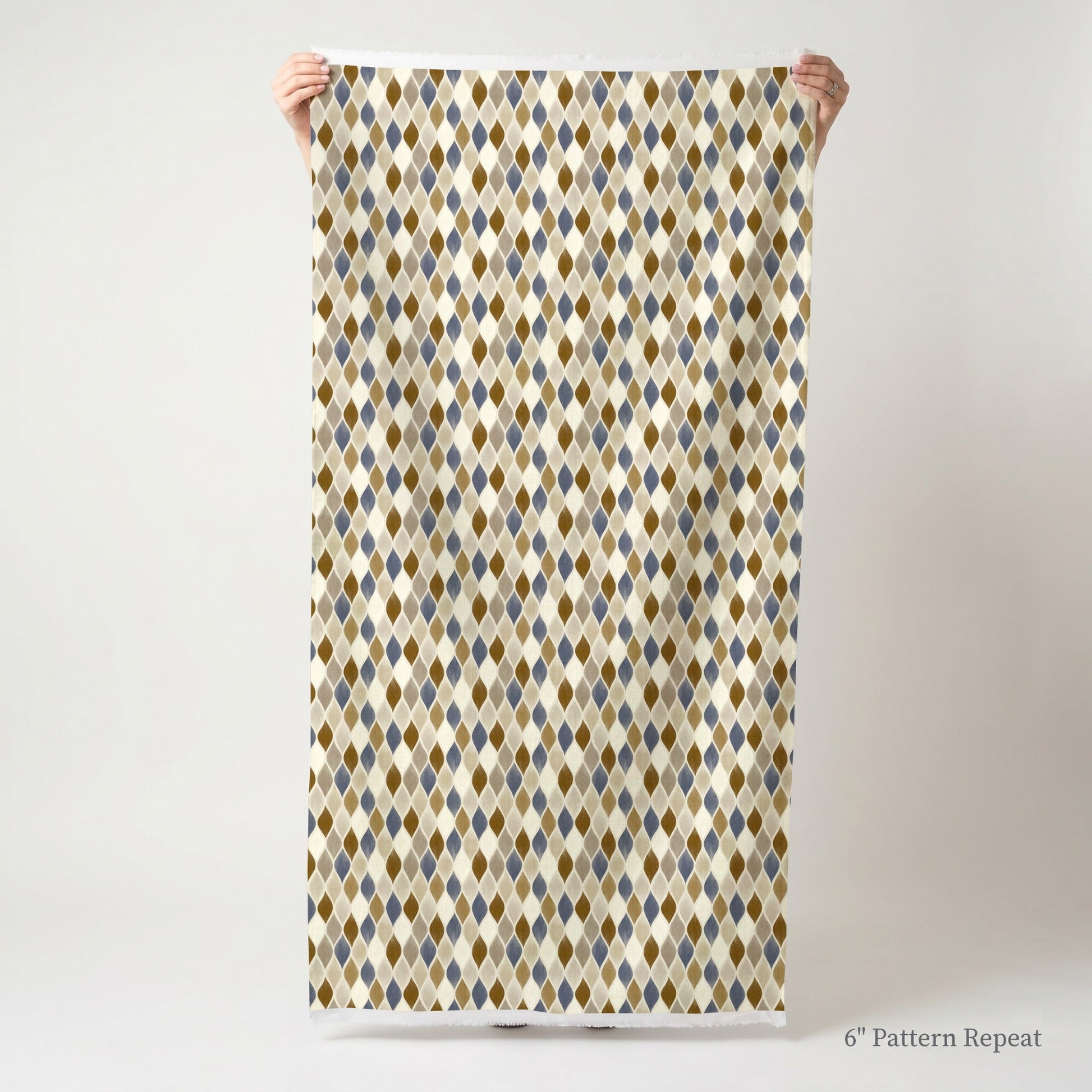 Rhys Diamonds - Fabric - Linen Rowe