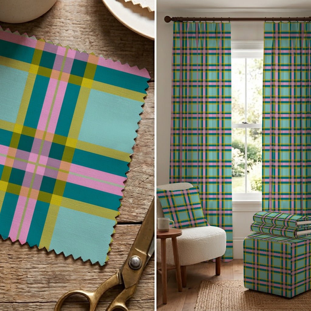Romilly Plaid - Fabric - Linen Rowe