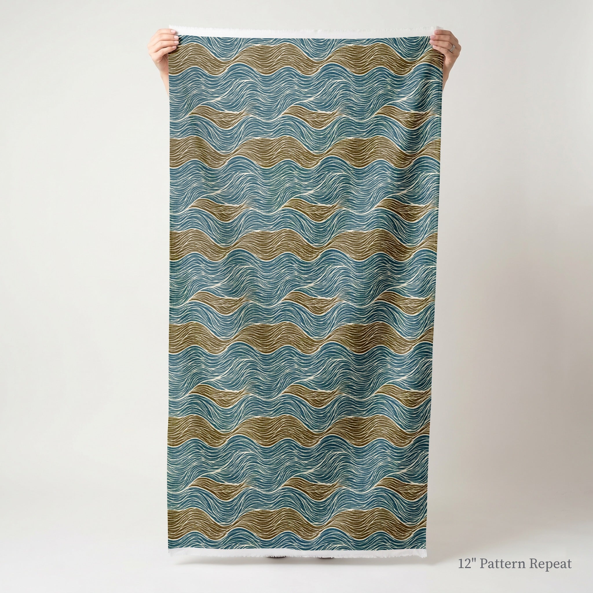 Rosie Waves - Fabric - Linen Rowe