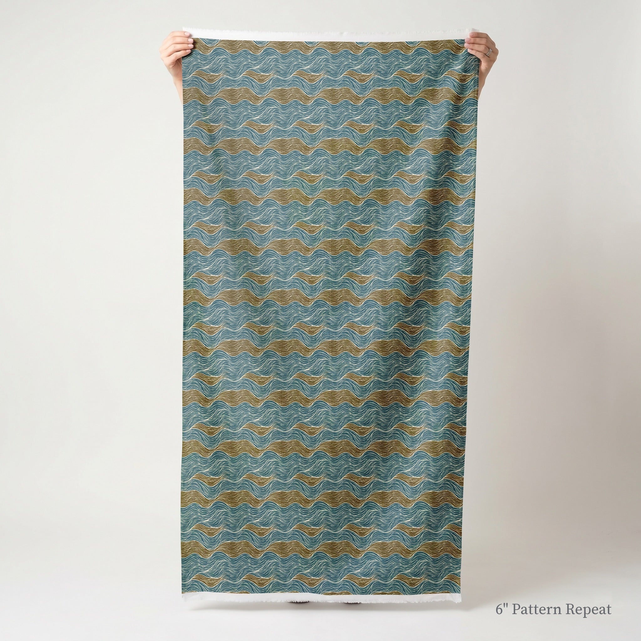 Rosie Waves - Fabric - Linen Rowe