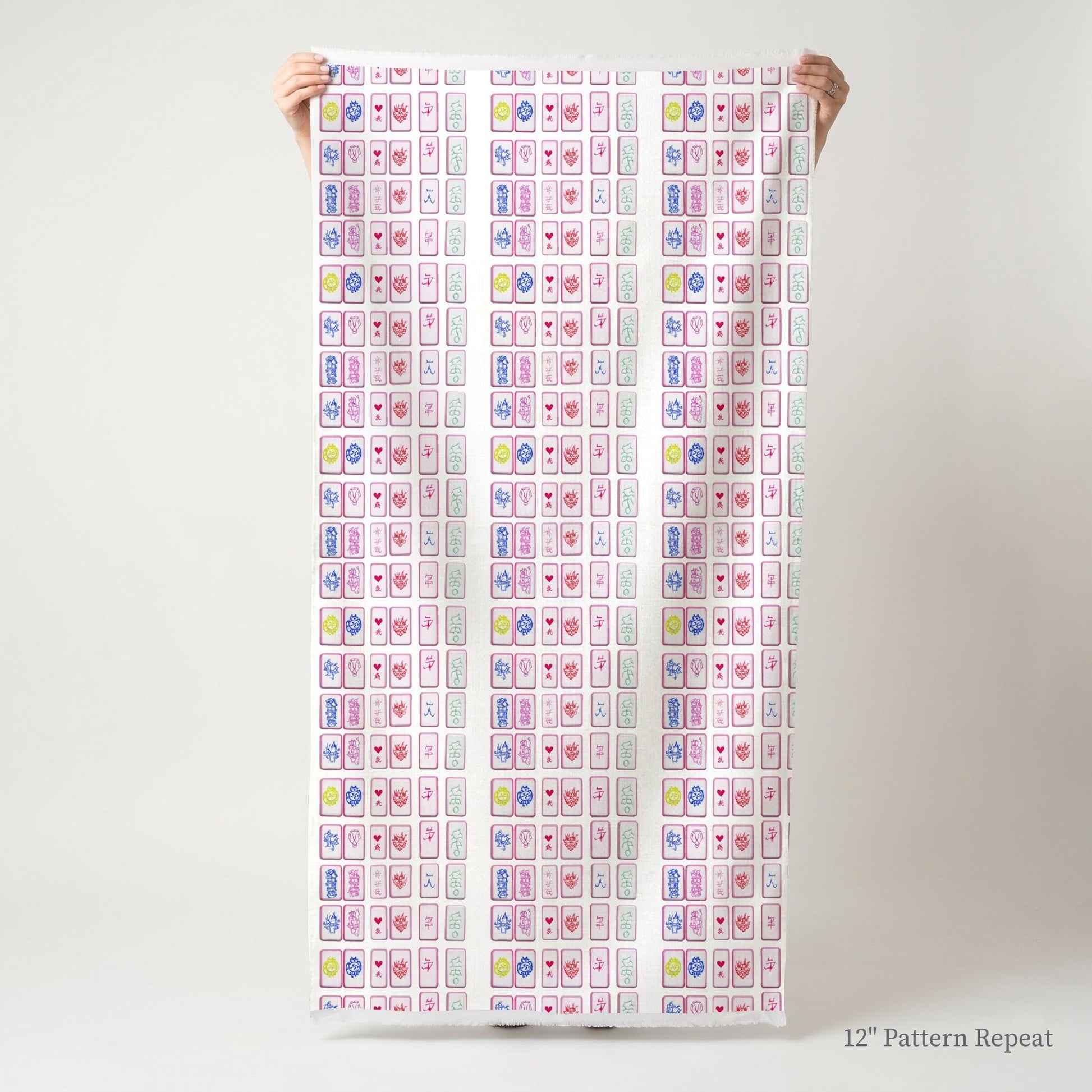Rosy Tile Mahjong Set - Fabric - Linen Rowe