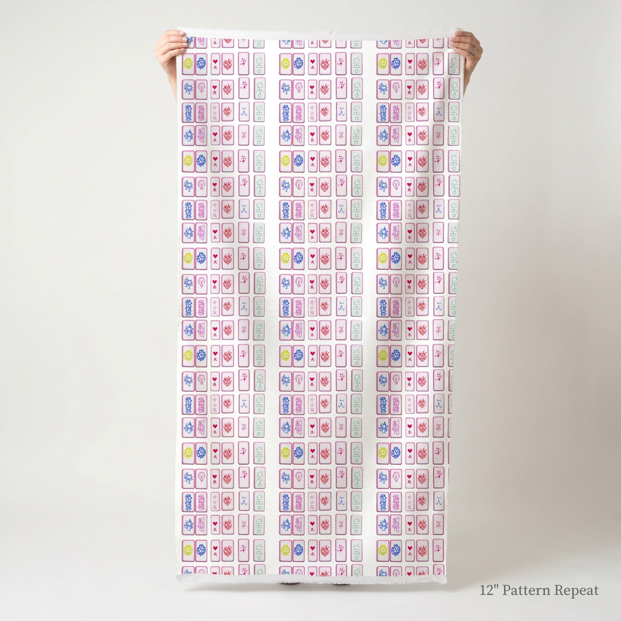 Rosy Tile Mahjong Set - Fabric - Linen Rowe