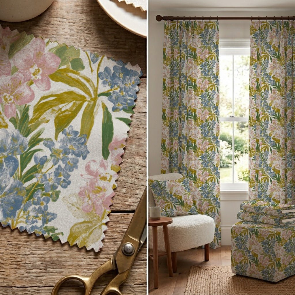 Rue Florals - Fabric - Linen Rowe