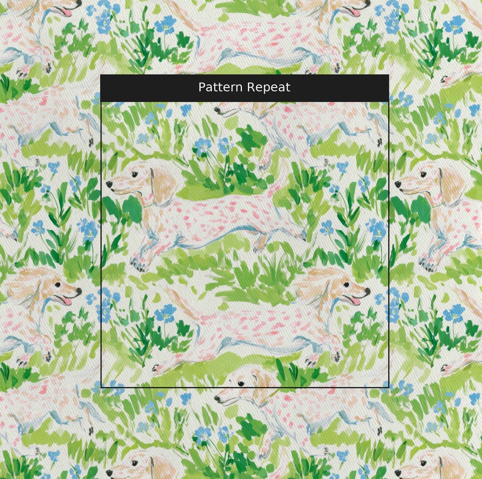 Running In The Grass - Fabric - Linen Rowe